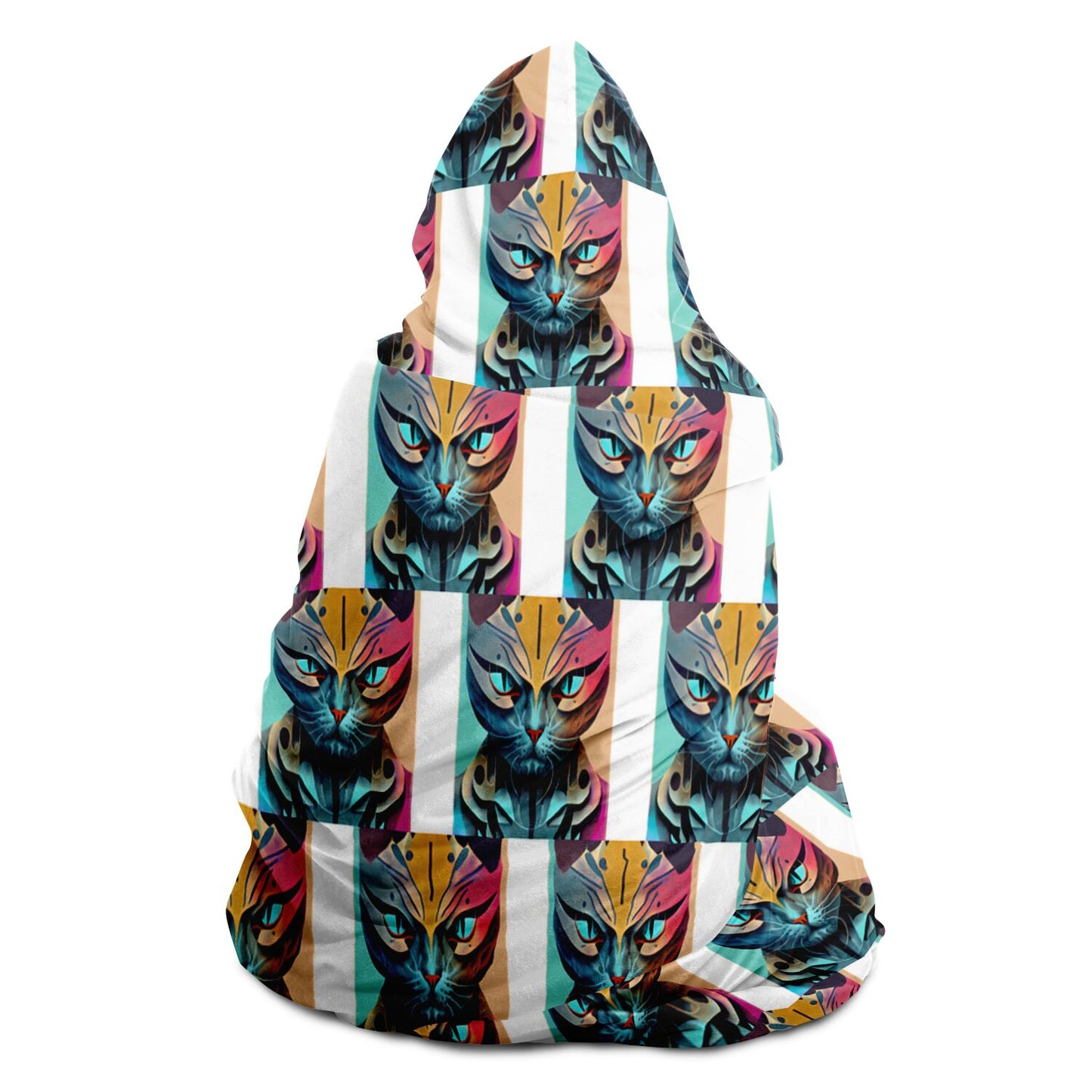 Hooded Blanket - AOP Kukloso Mr. Cat - Free Shipping