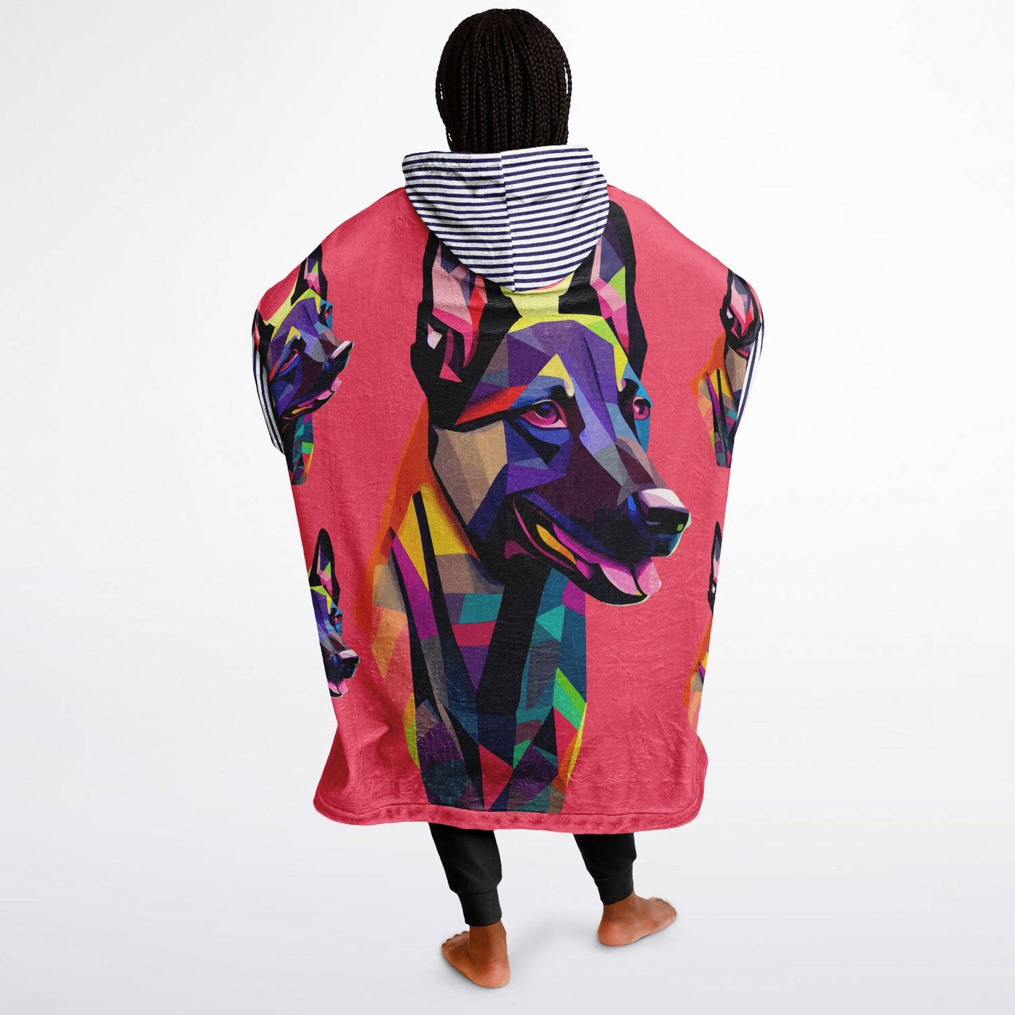 Snug Hoodie Economy - AOP Kukloso Cubist German Sheperd Dog - Free Shipping