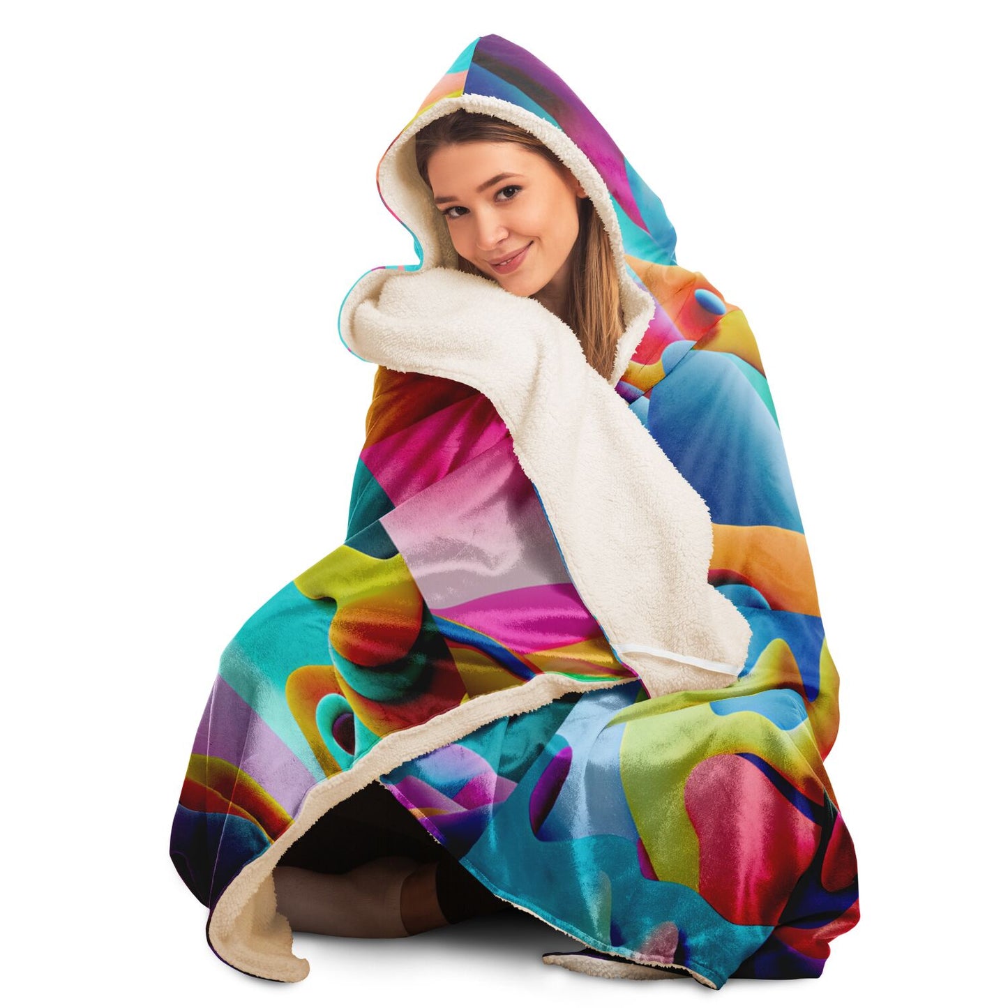Hooded Blanket - AOP Kukloso Got Color Large Pattern - Free Shipping