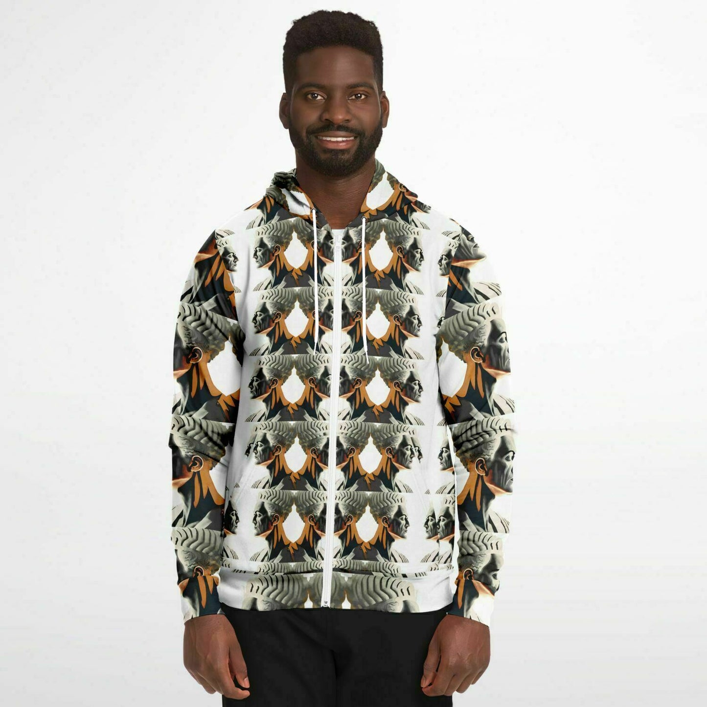 Fashion Zip-Up Hoodie - AOP Kukloso Ancients series No 4 - Free Shipping