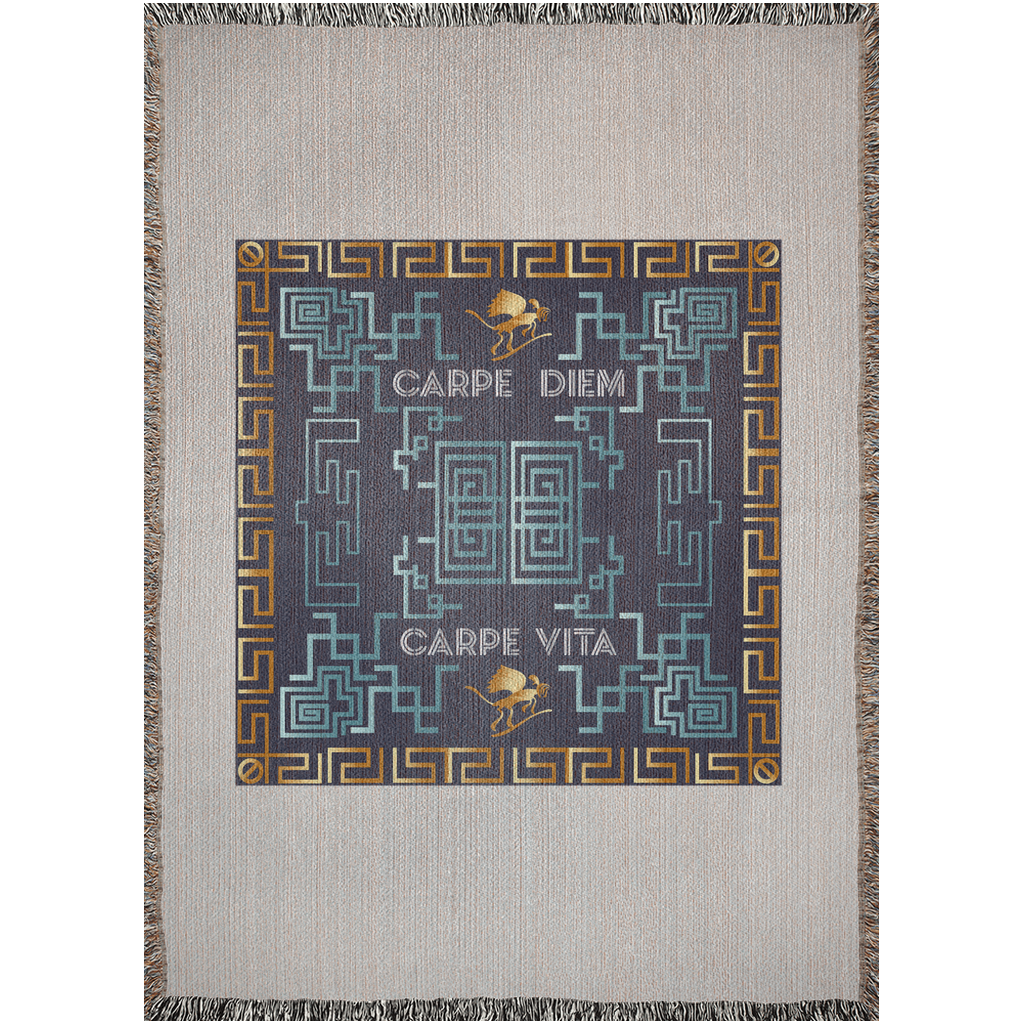 Woven Blankets Kukloso Mandala Kuklos No 4383 'Carpe Diem' - Free Shipping