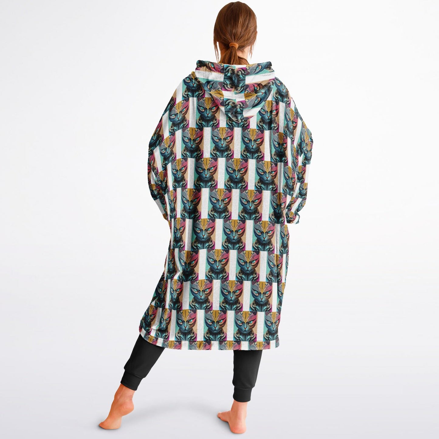 Snug Hoodie Economy - AOP Kukloso Mr. Cat - Free Shipping