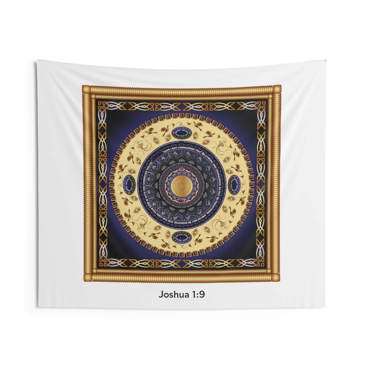 Indoor Wall Tapestries Kuklos No 4438 Christian - The Lord's Prayer - Joshua 1:9- Free Shipping