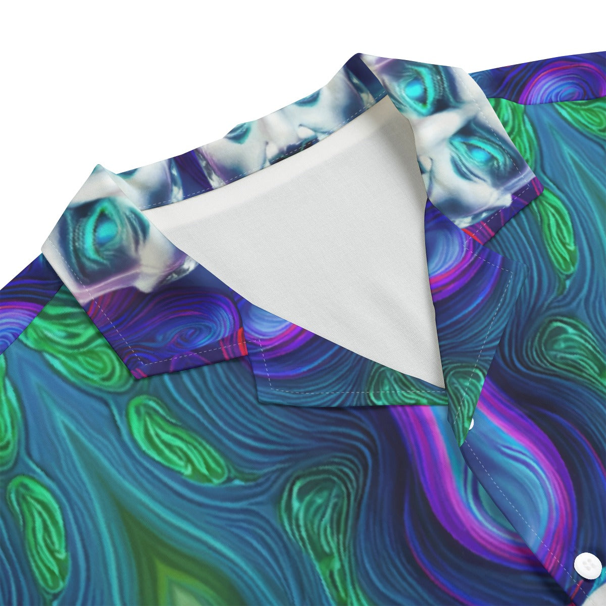 AOP Men's Hawaiian Rayon Shirt Kukloso Space Face No 16