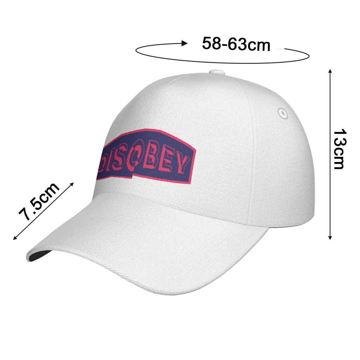 All-Over Print Peaked Cap With Box Kukloso Disobey Logo Navy