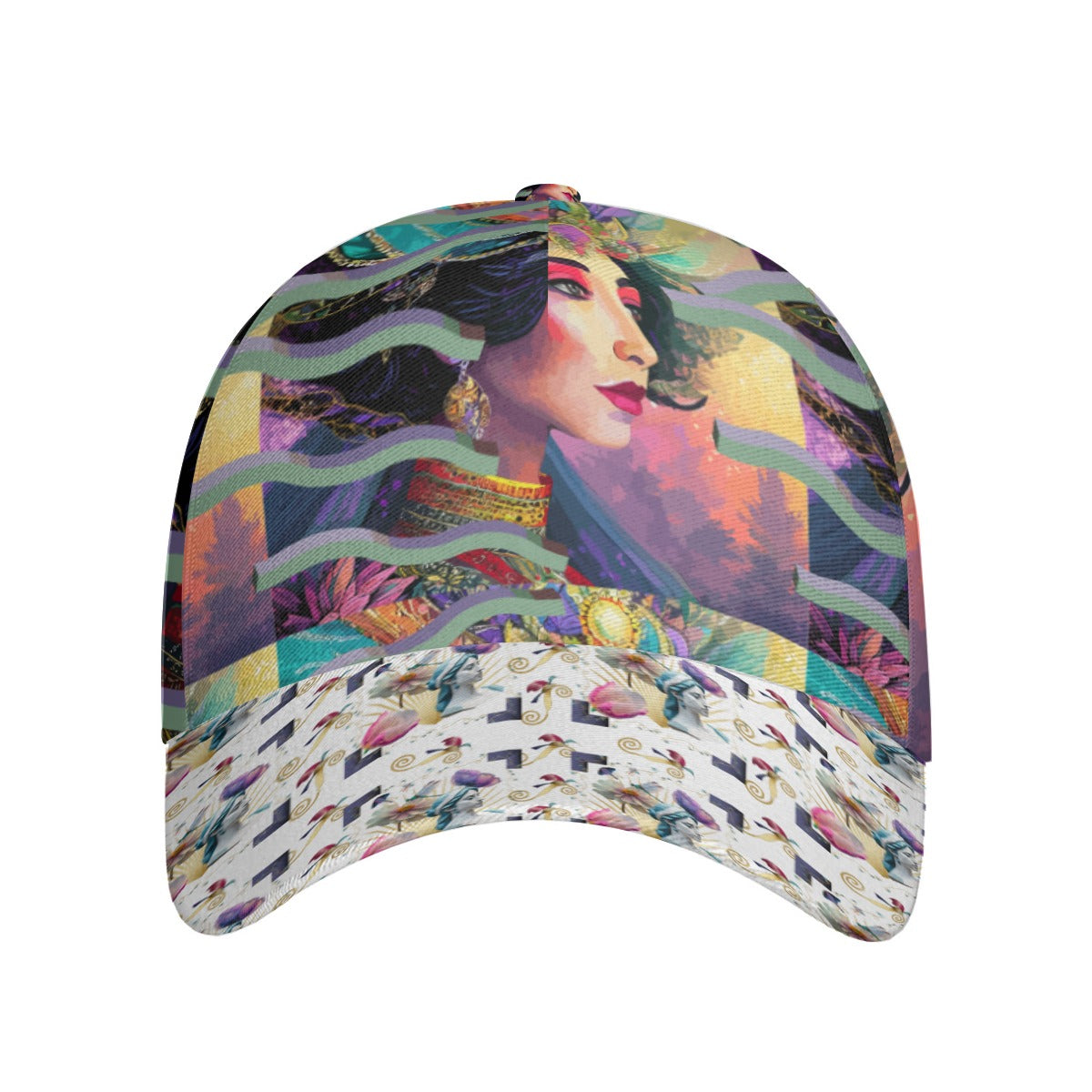 All-Over Print Unisex Peaked Cap With Box Kukloso Geo Abstract No 45