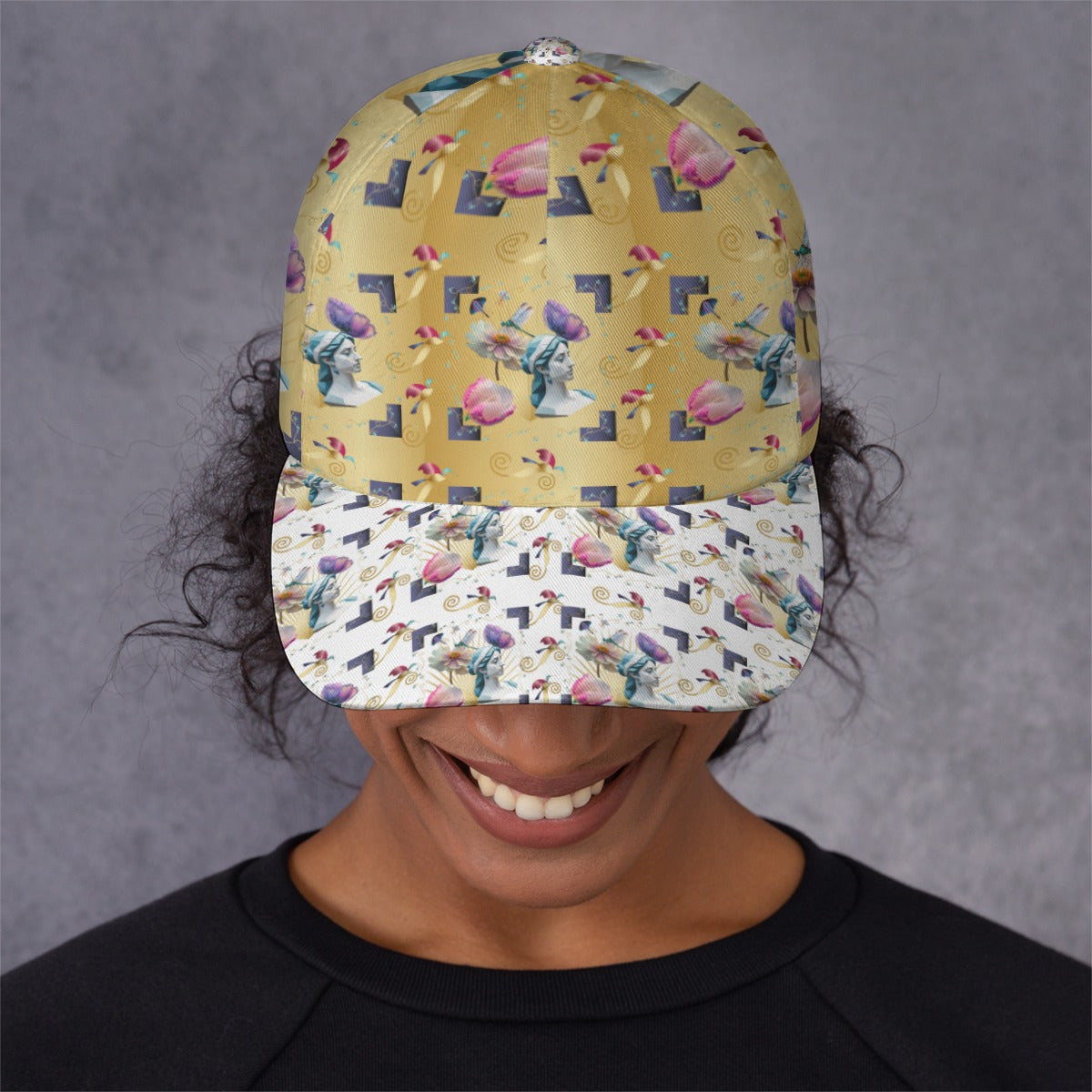 All-Over Unisex Print Peaked Cap With Box Kukloso Abstract Geo No 136