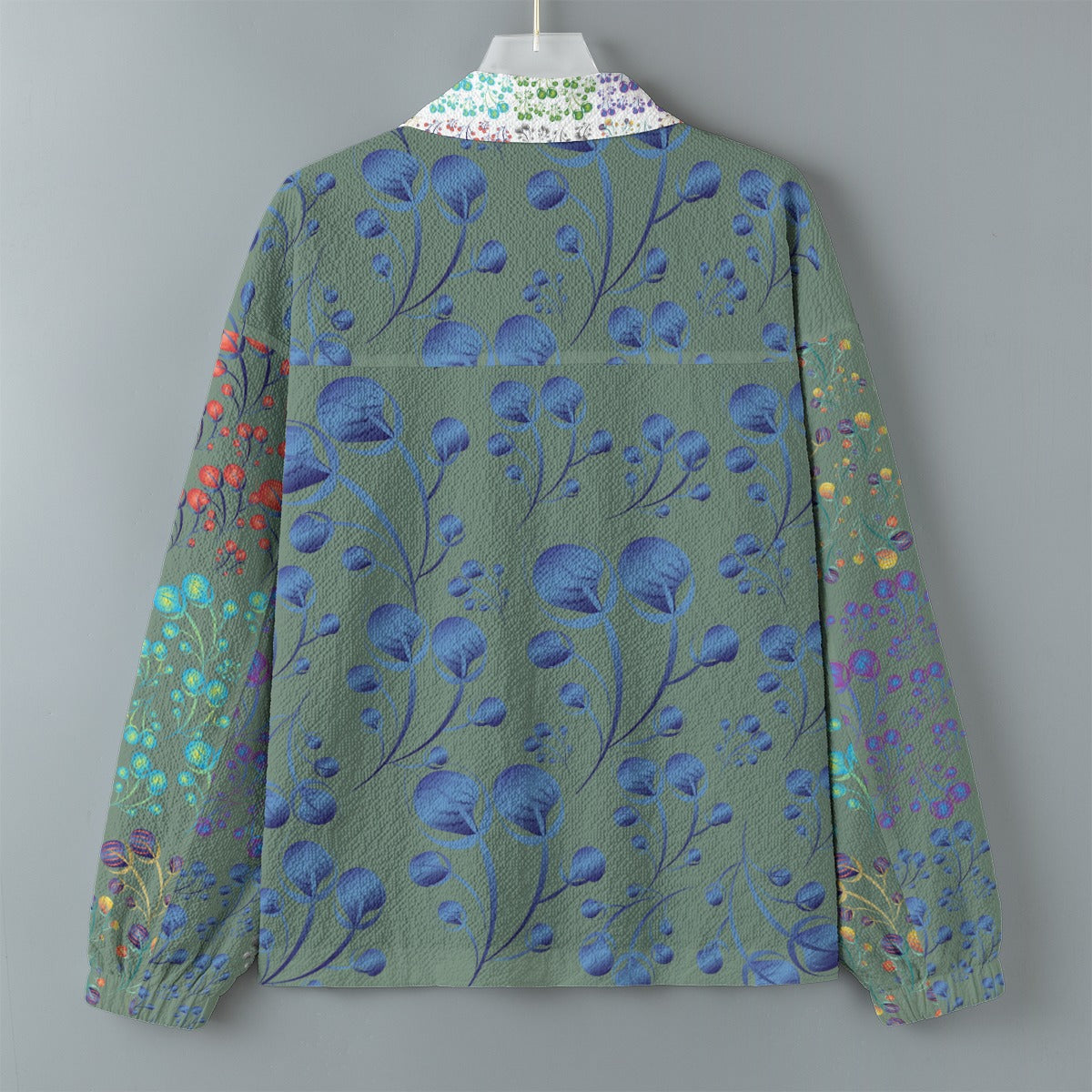 AOP Unisex Casual Lapel Jacket Kukloso Patchwork Collage No 82