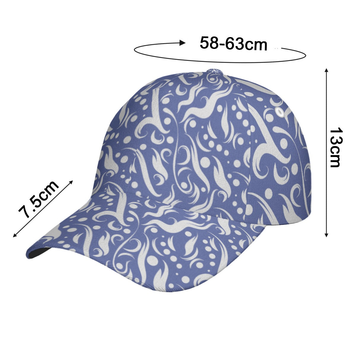 All-Over Unisex Print Peaked Cap With Box Kukloso Abstract Geo No 268