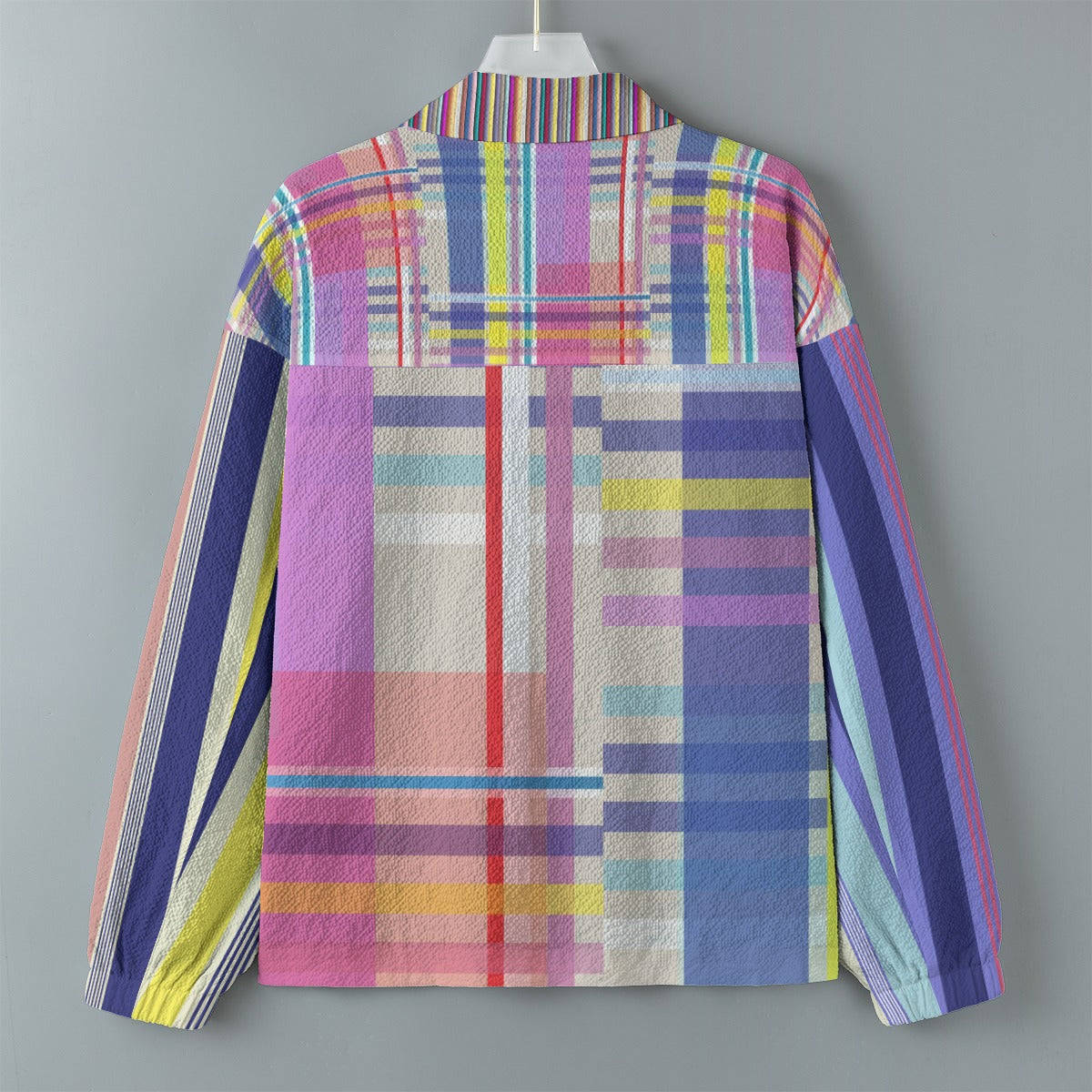 AOP Unisex Casual Lapel Jacket Kukloso Patchwork Collage No 56