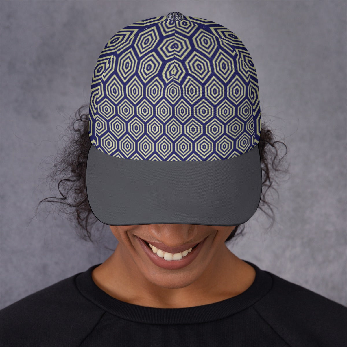 All-Over Unisex Print Peaked Cap With Box Kukloso Abstract Geo No 555