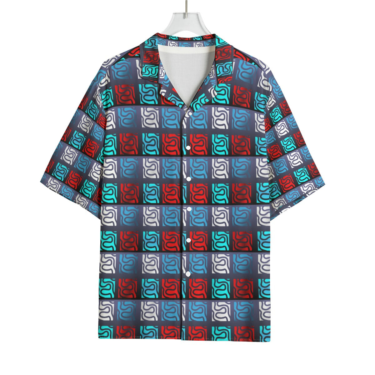 AOP Men's Hawaiian Rayon Shirt Kukloso Geo No 350
