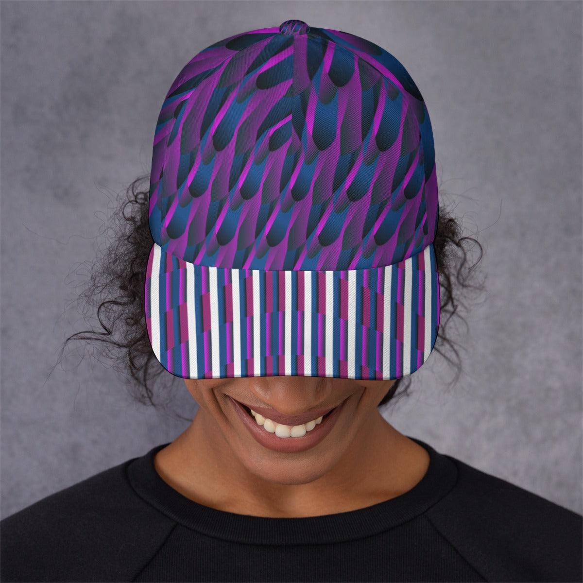 All-Over Unisex Print Peaked Cap With Box Kukloso Abstract Geo No 804