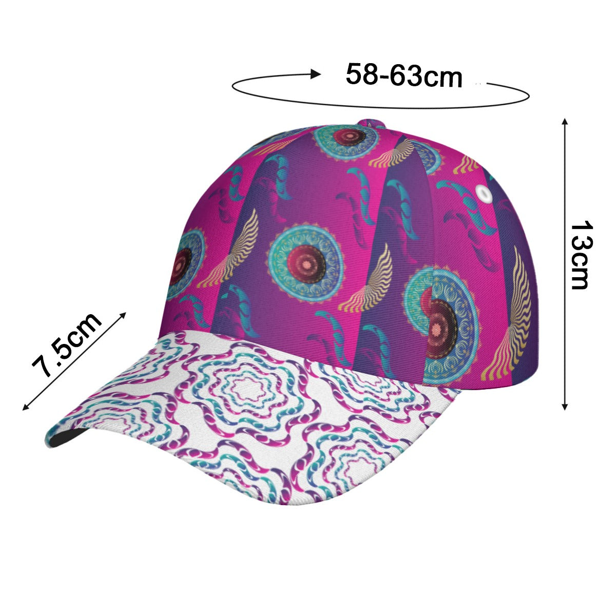 All-Over Unisex Print Peaked Cap With Box Kukloso Abstract Geo No 284