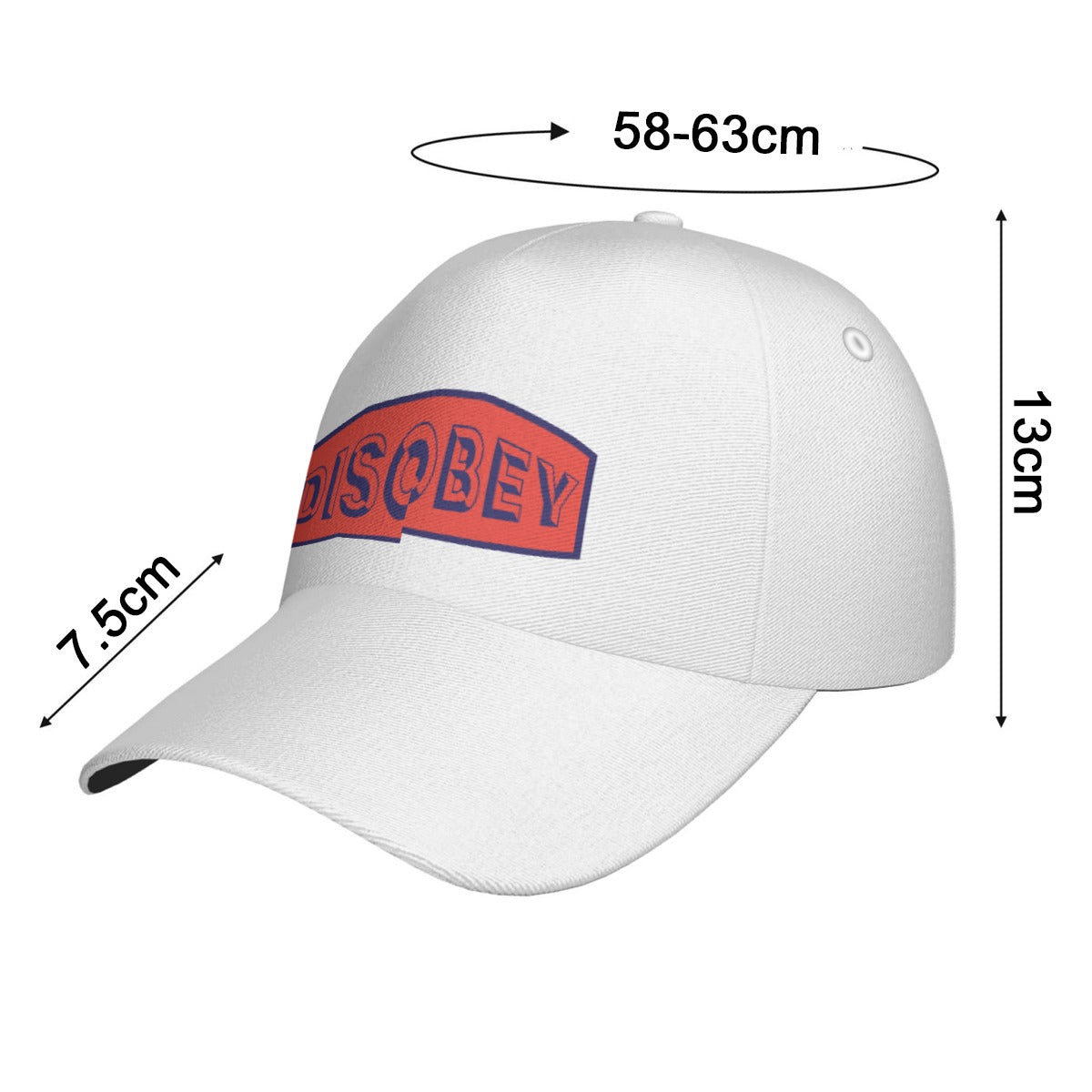All-Over Print Peaked Cap With Box Kukloso Disobey Logo Orange
