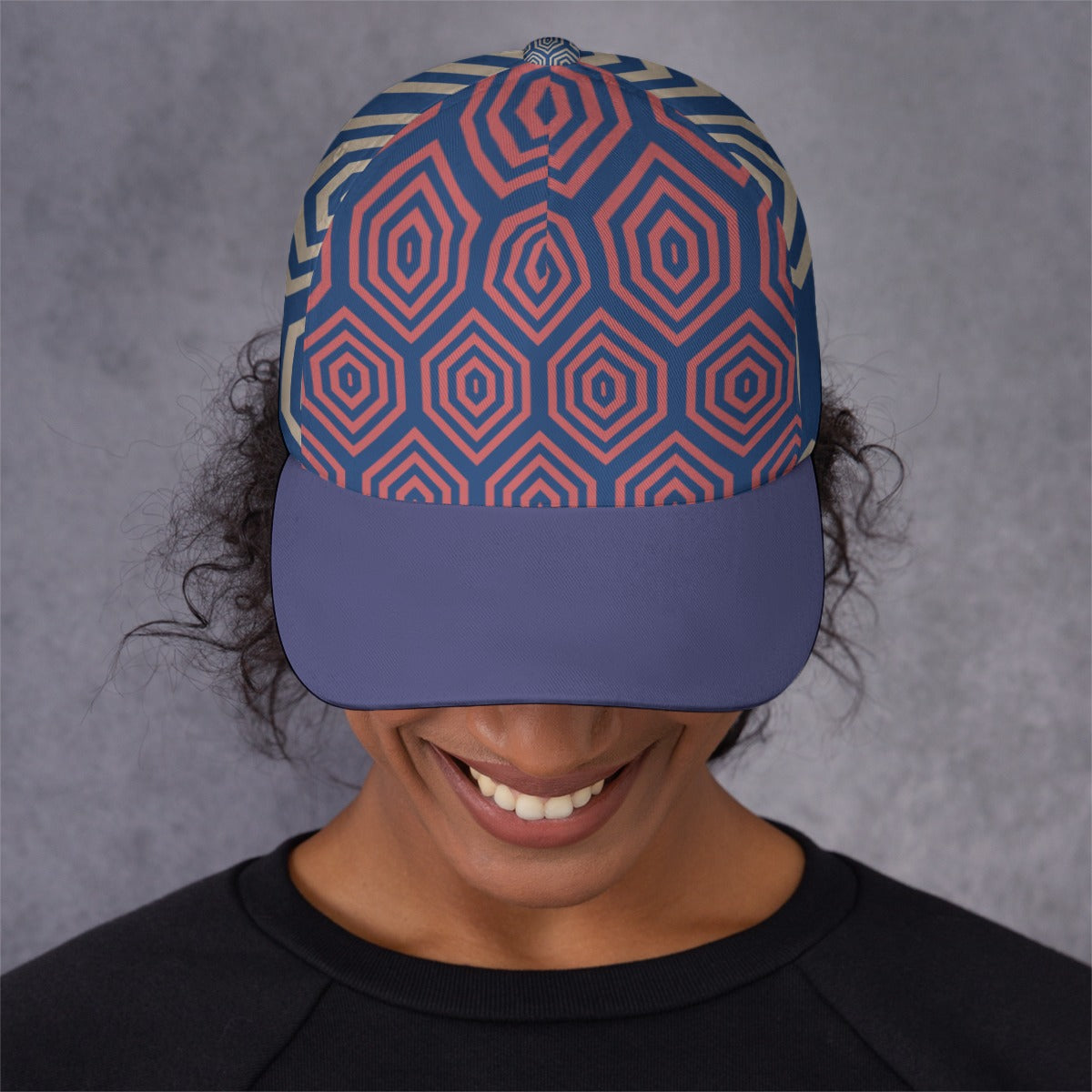 All-Over Unisex Print Peaked Cap With Box Kukloso Abstract Geo No 552