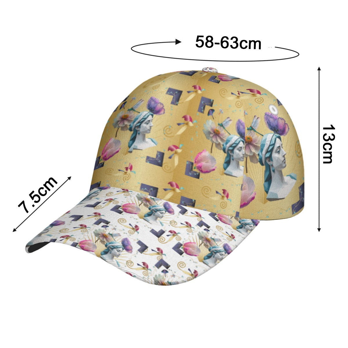 All-Over Unisex Print Peaked Cap With Box Kukloso Abstract Geo No 136