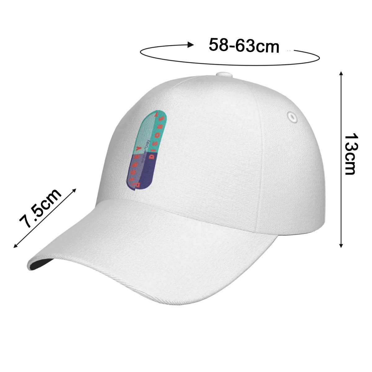 All-Over Print Peaked Cap With Box Kukloso Disobey Pill Logo
