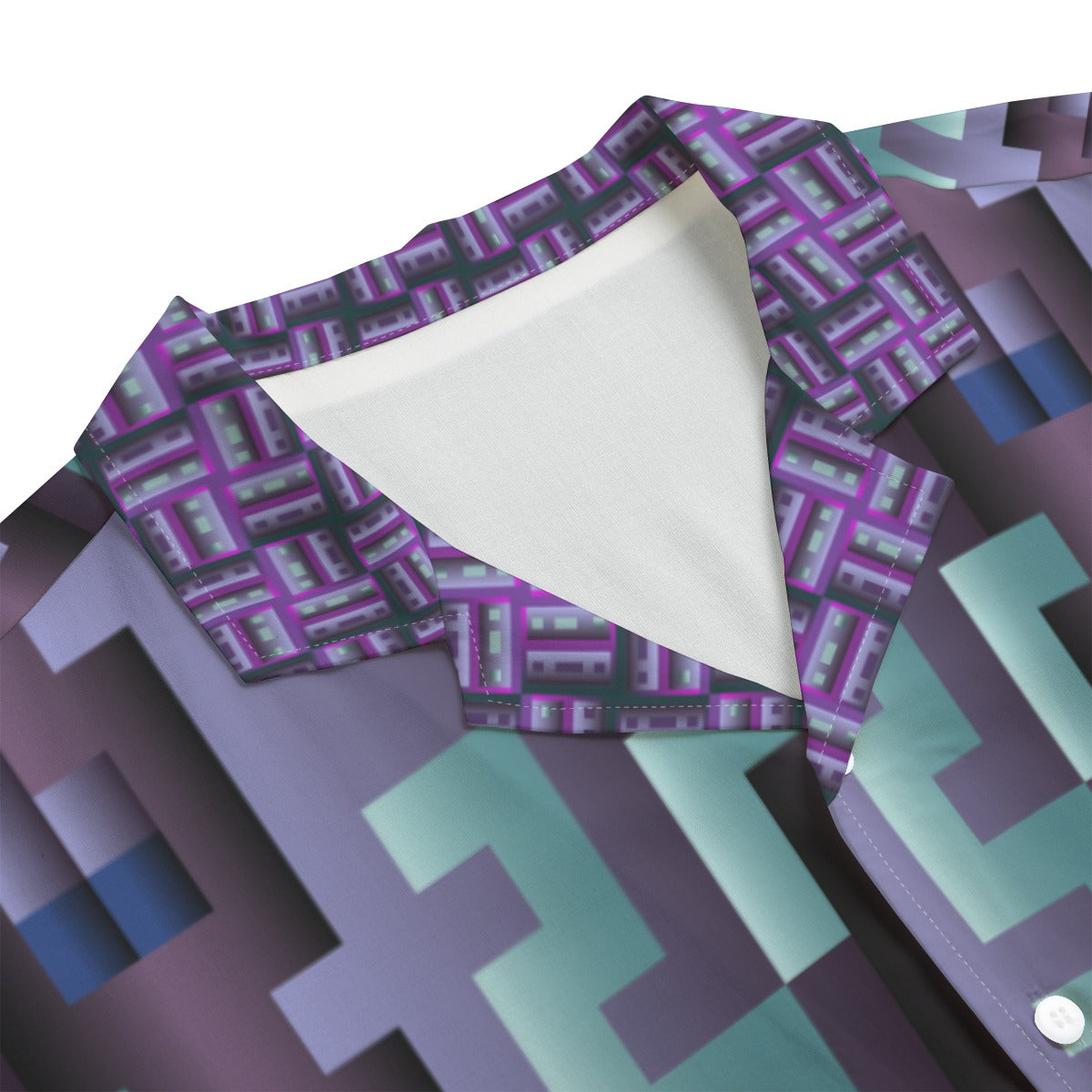 AOP Men's Hawaiian Rayon Shirt Kukloso Geo No 536
