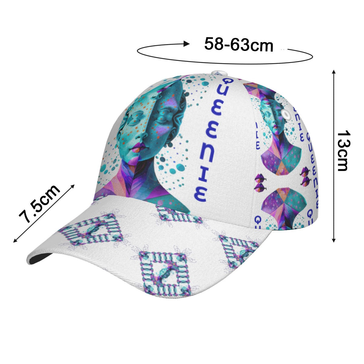 All-Over Print Unisex Peaked Cap With Box Kukloso Geo Abstract No 365