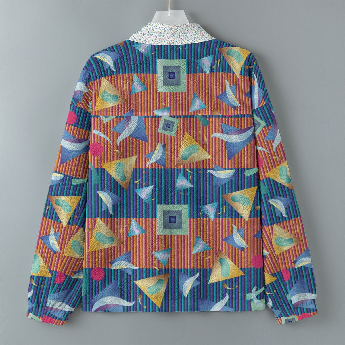 AOP Unisex Casual Lapel Jacket Kukloso Patchwork Collage No 28