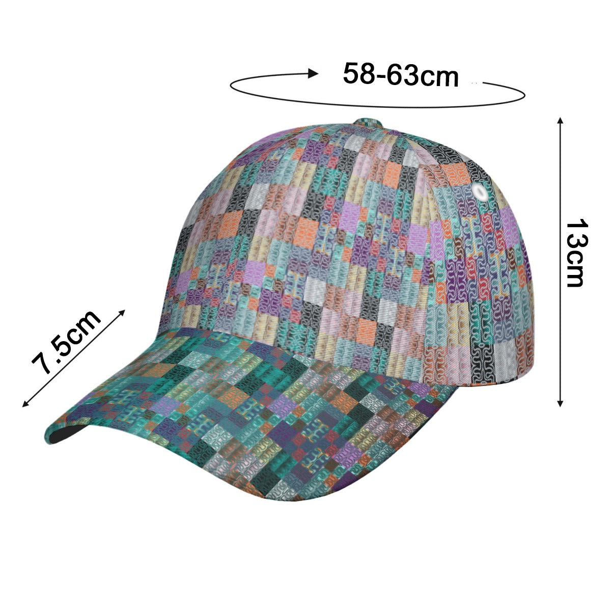 All-Over Print Unisex Peaked Cap With Box Kukloso Geo Abstract No 250