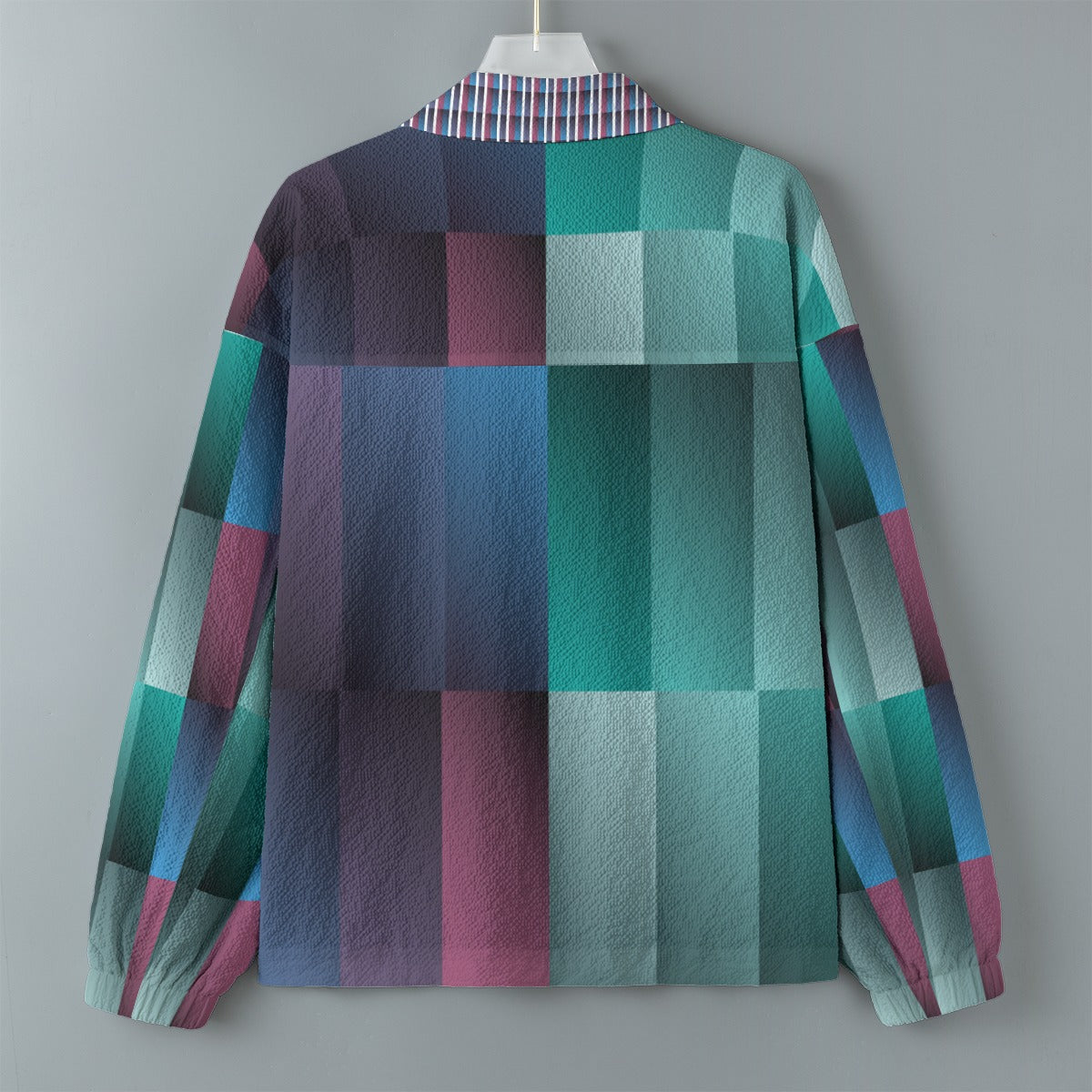 AOP Unisex Casual Lapel Jacket Kukloso Patchwork Collage No 11