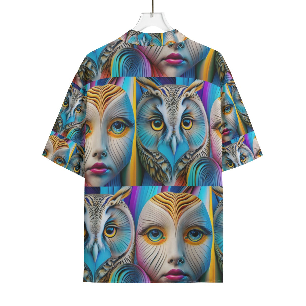 AOP Men's Hawaiian Rayon Shirt Kukloso Cubist Faces No 11