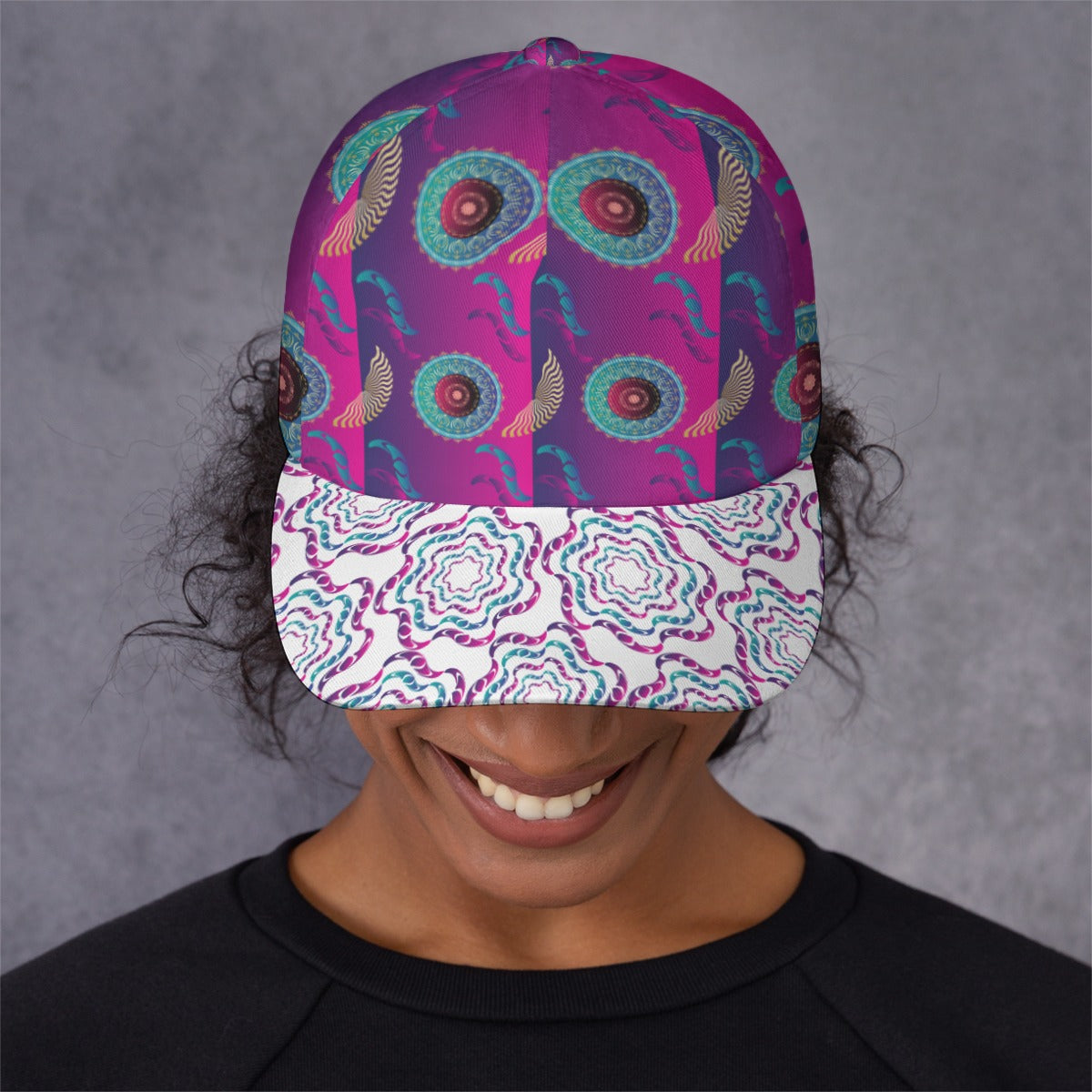 All-Over Unisex Print Peaked Cap With Box Kukloso Abstract Geo No 284
