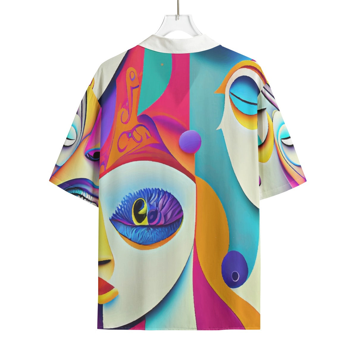 AOP Men's Hawaiian Rayon Shirt Kukloso Space Faces No 12