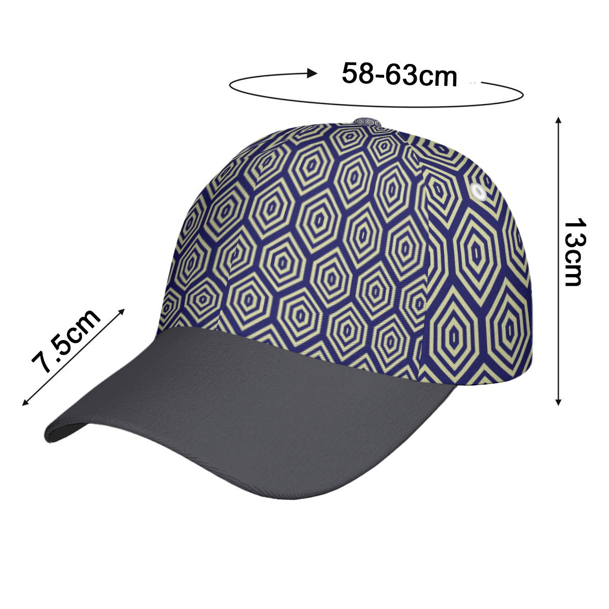 All-Over Unisex Print Peaked Cap With Box Kukloso Abstract Geo No 555