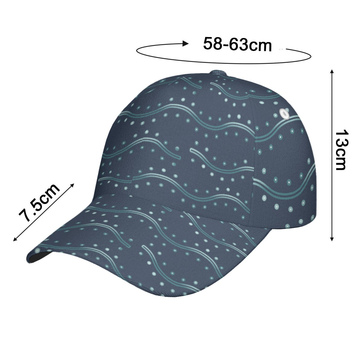 All-Over Unisex Print Peaked Cap With Box Kukloso Abstract Geo No 40