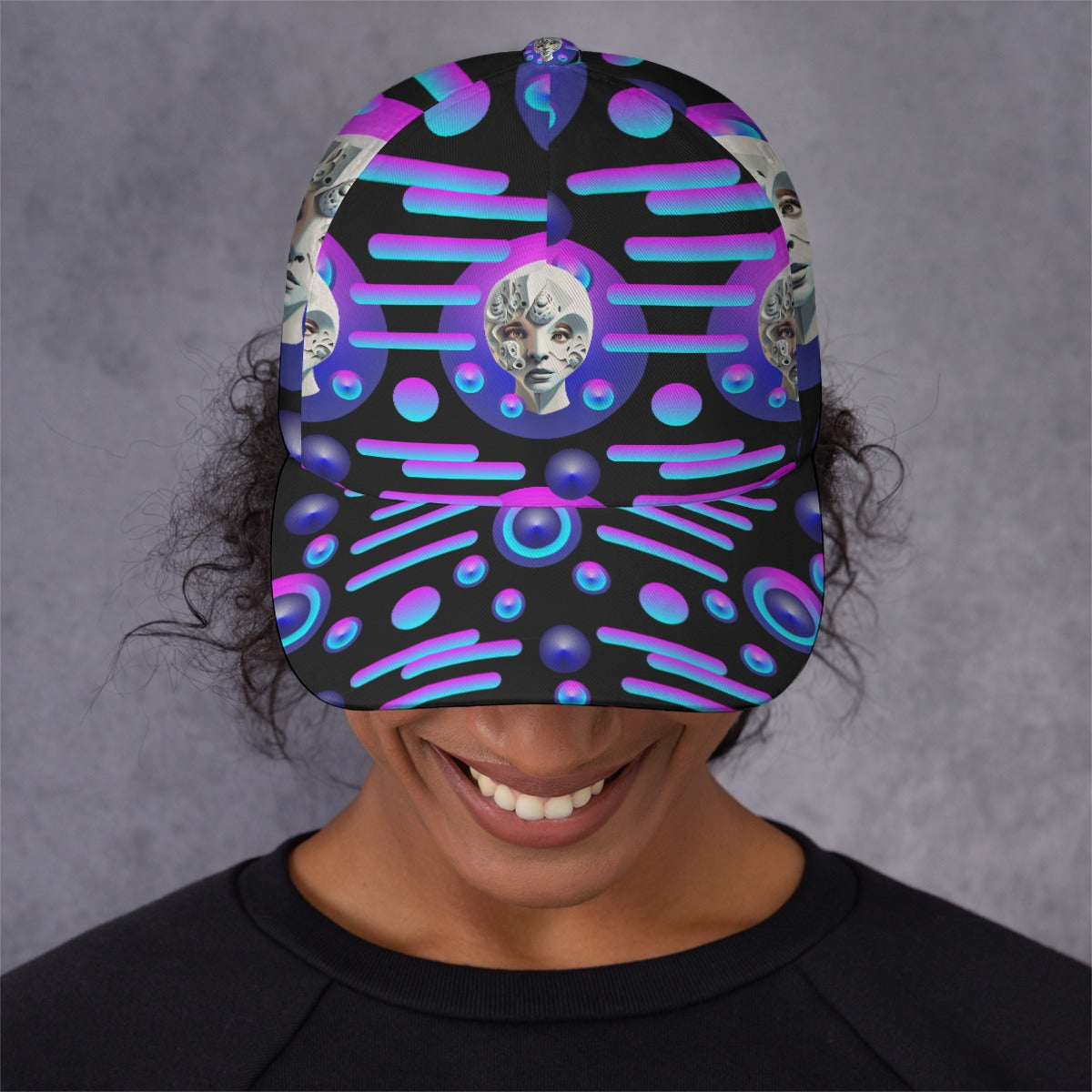 All-Over Print Unisex Peaked Cap With Box Kukloso Geo Abstract No 291