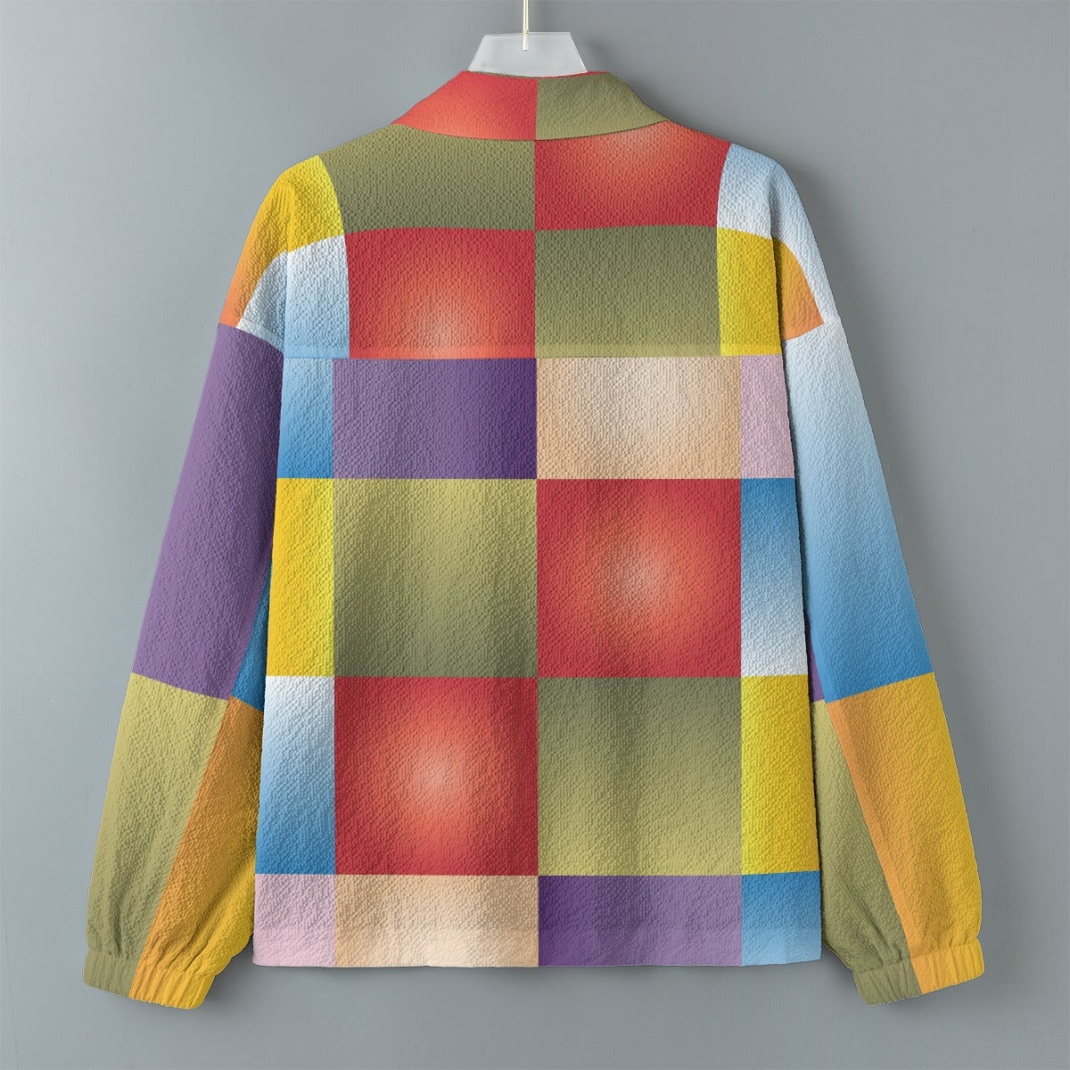 AOP Unisex Casual Lapel Jacket Kukloso Patchwork Collage No 75