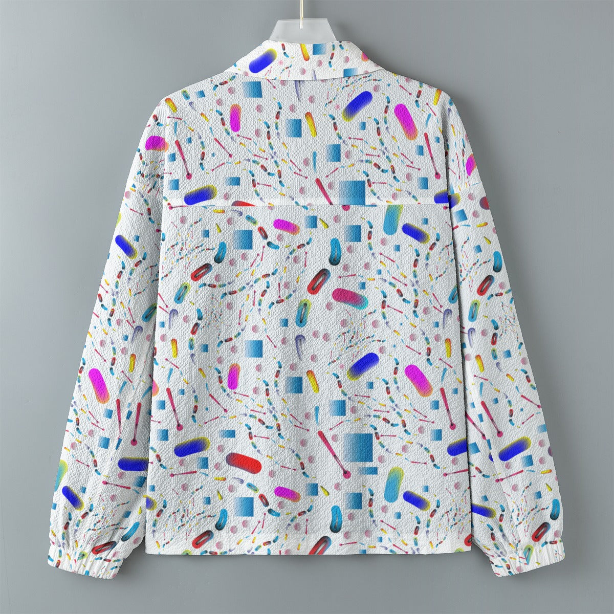 AOP Unisex Casual Lapel Jacket Kukloso Patchwork Collage No 19
