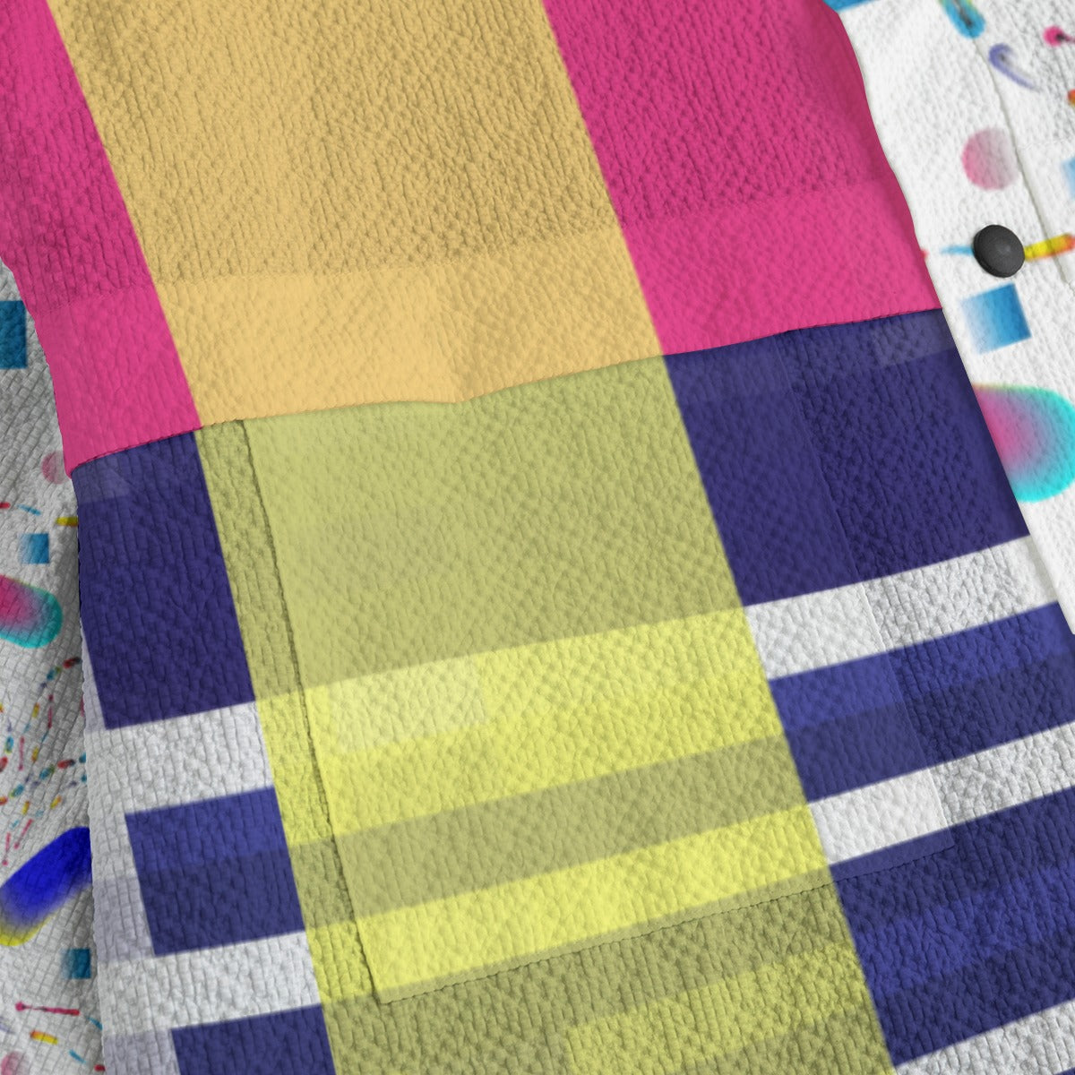 AOP Unisex Casual Lapel Jacket Kukloso Patchwork Collage No 19