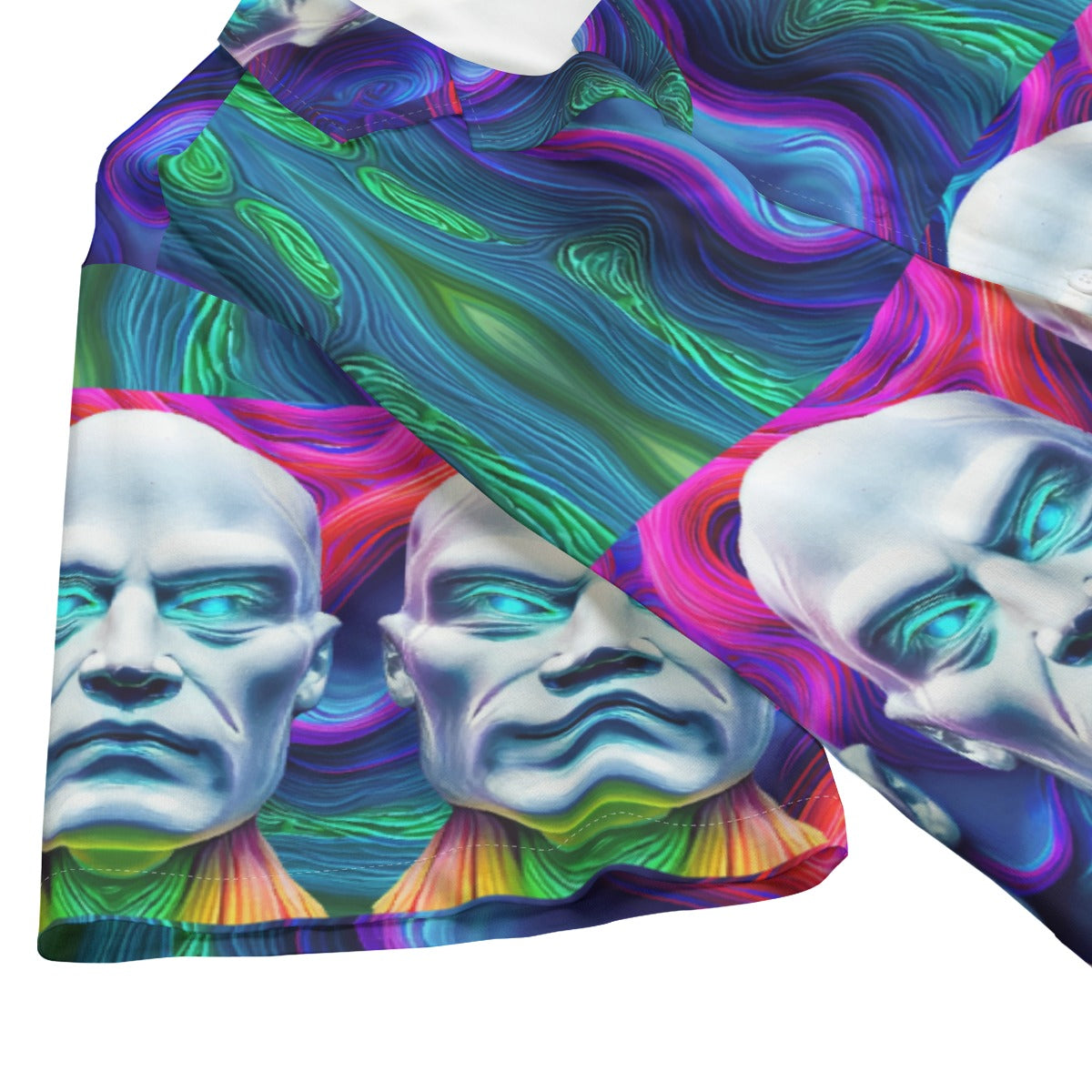 AOP Men's Hawaiian Rayon Shirt Kukloso Space Face No 16