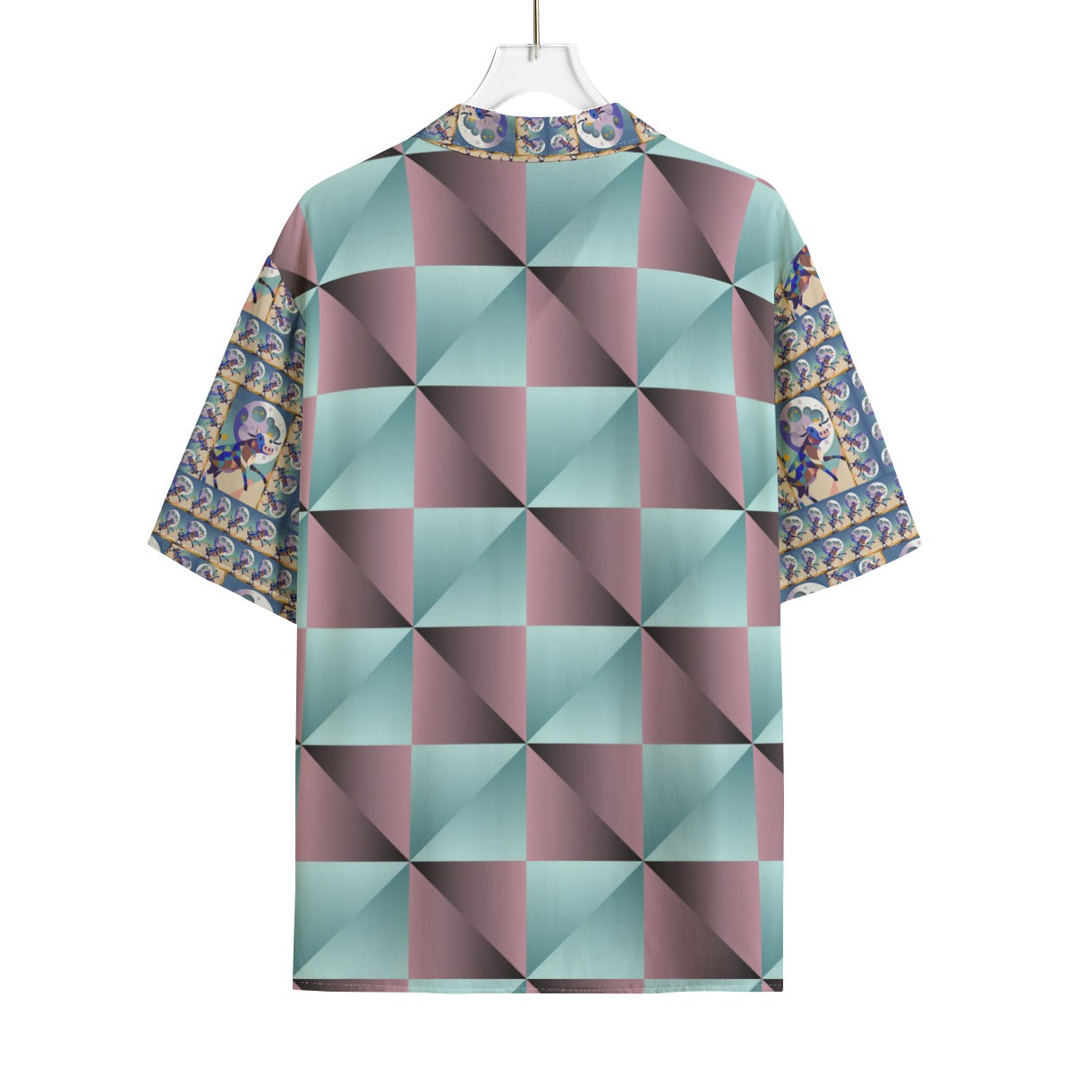 AOP Men's Hawaiian Rayon Shirt Kukloso Geo No 803