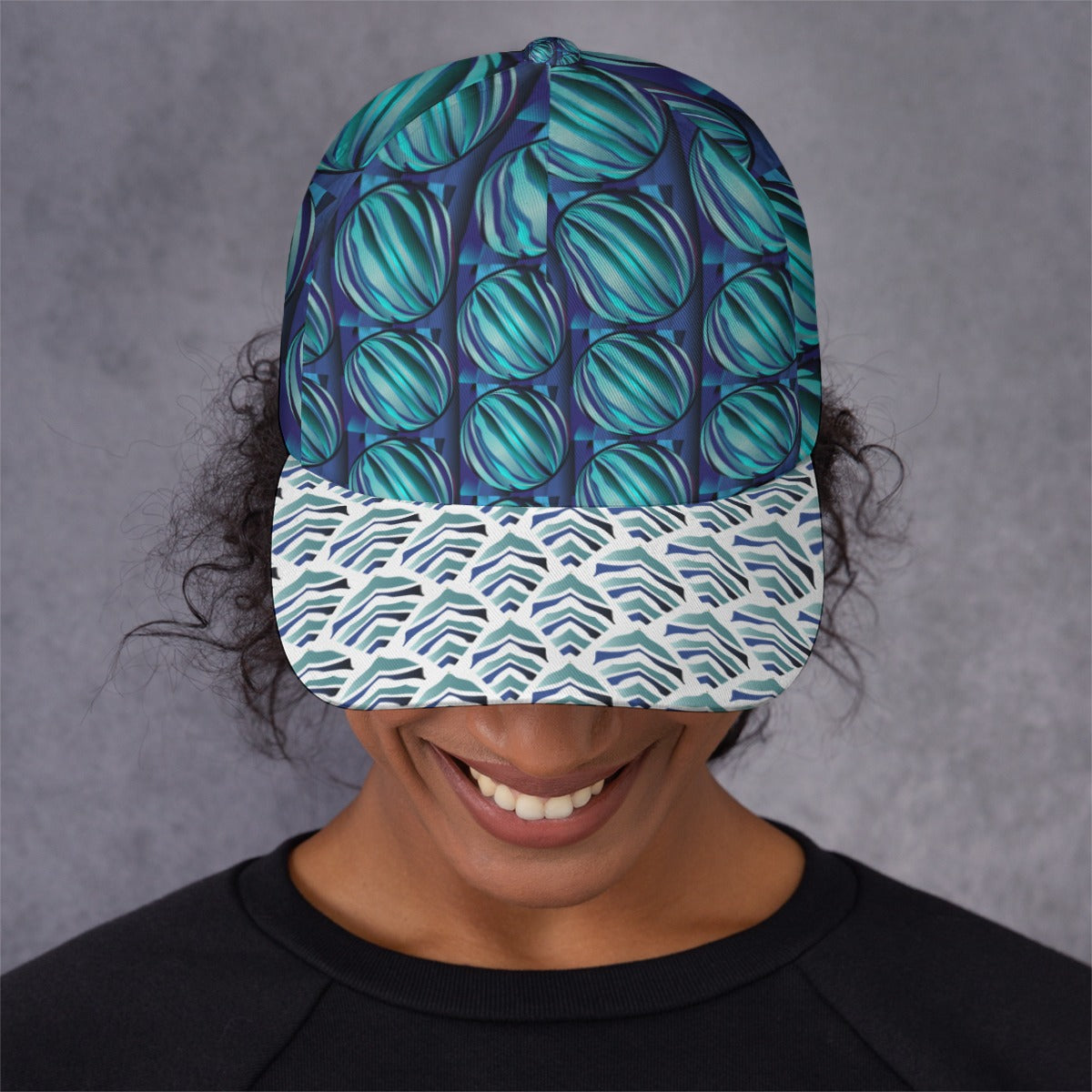 All-Over Unisex Print Peaked Cap With Box Kukloso Abstract Geo No 333