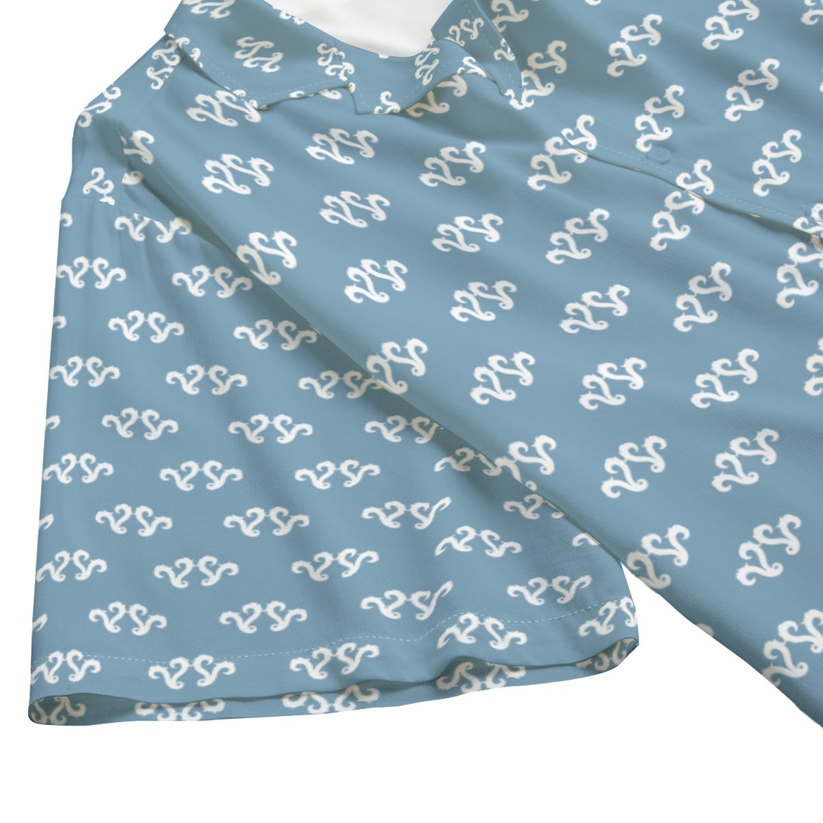 AOP Men's Hawaiian Rayon Shirt Kukloso Geo No 1158 Medium Pattern