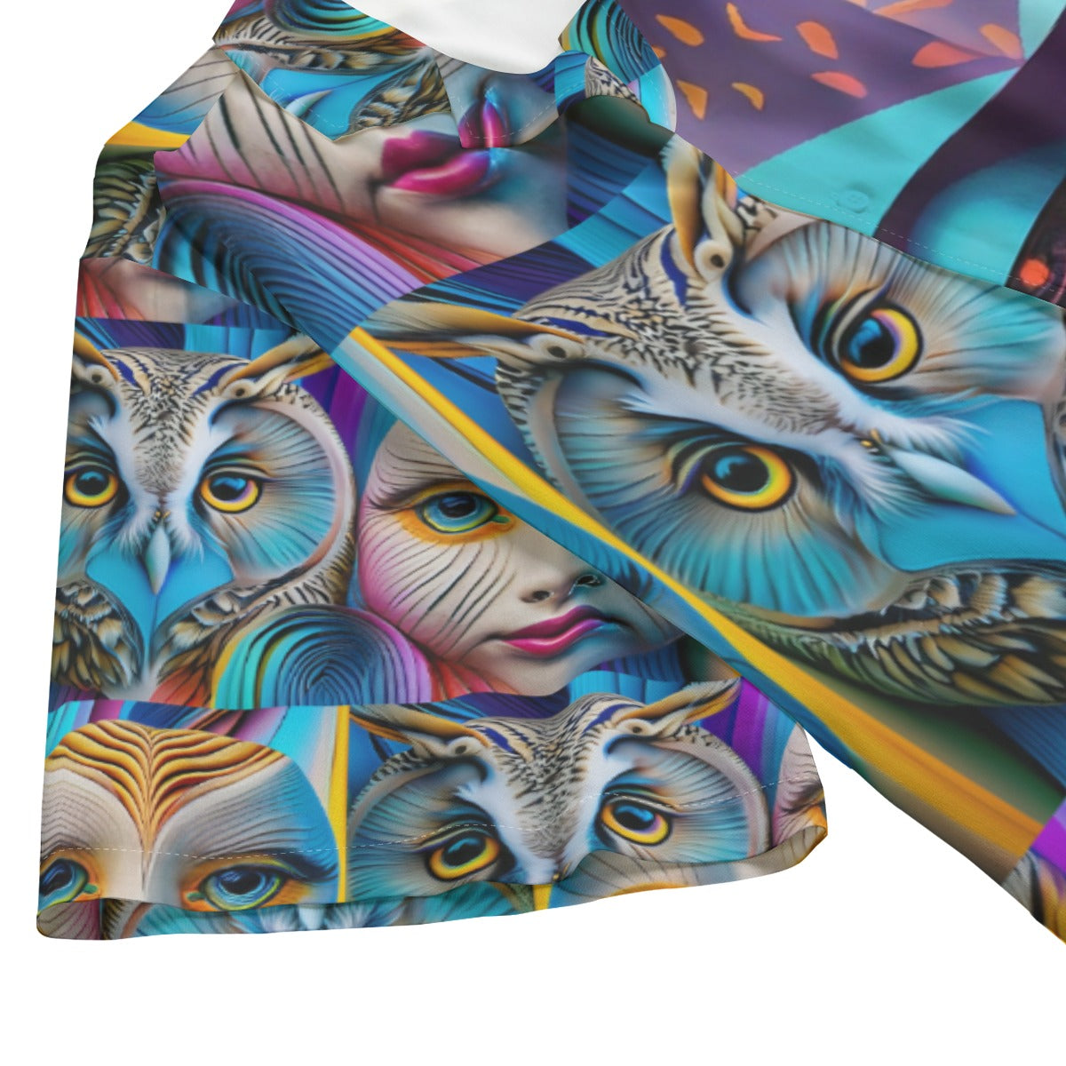 AOP Men's Hawaiian Rayon Shirt Kukloso Cubist Faces No 11