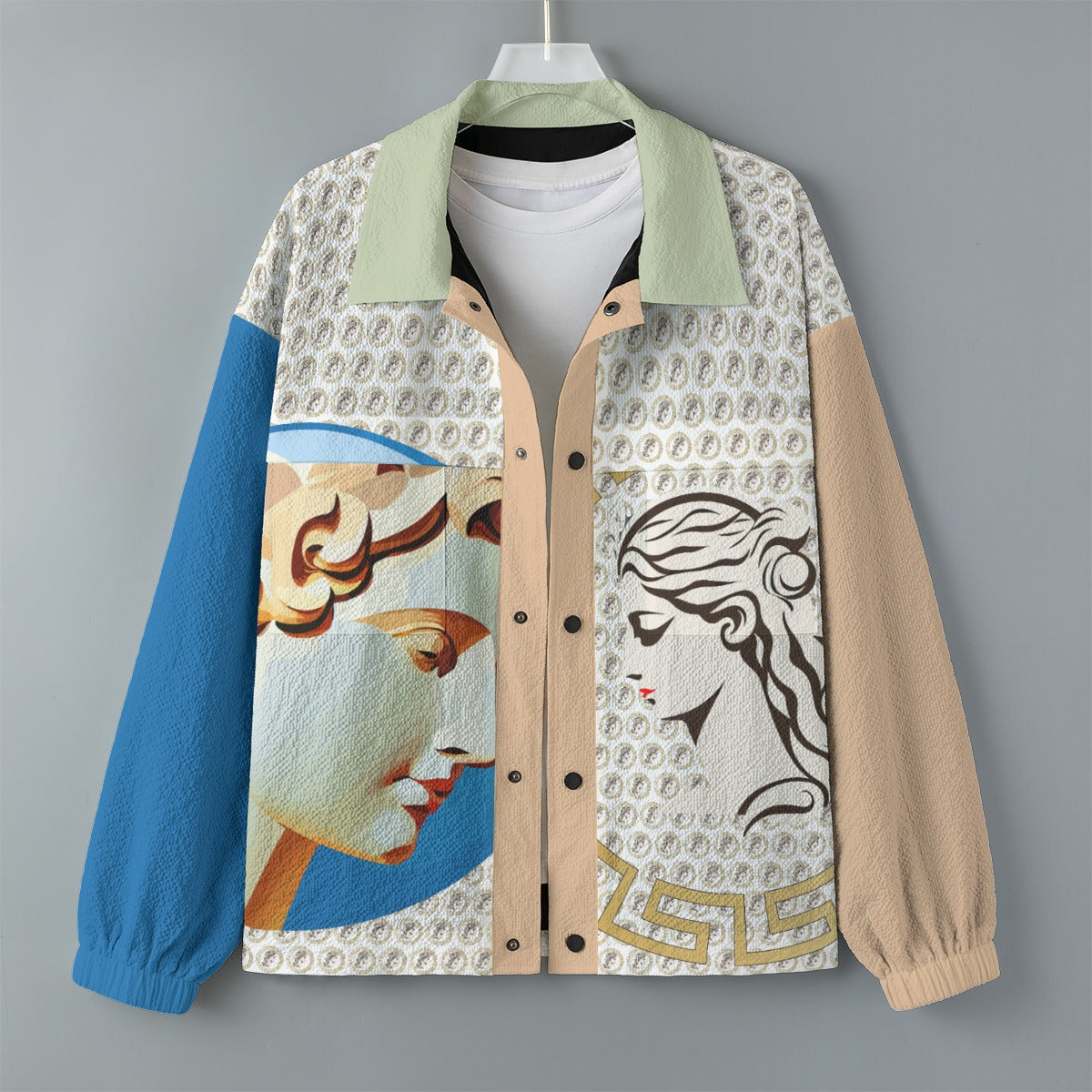 AOP Unisex Casual Lapel Jacket Kukloso Greek Lives No 1