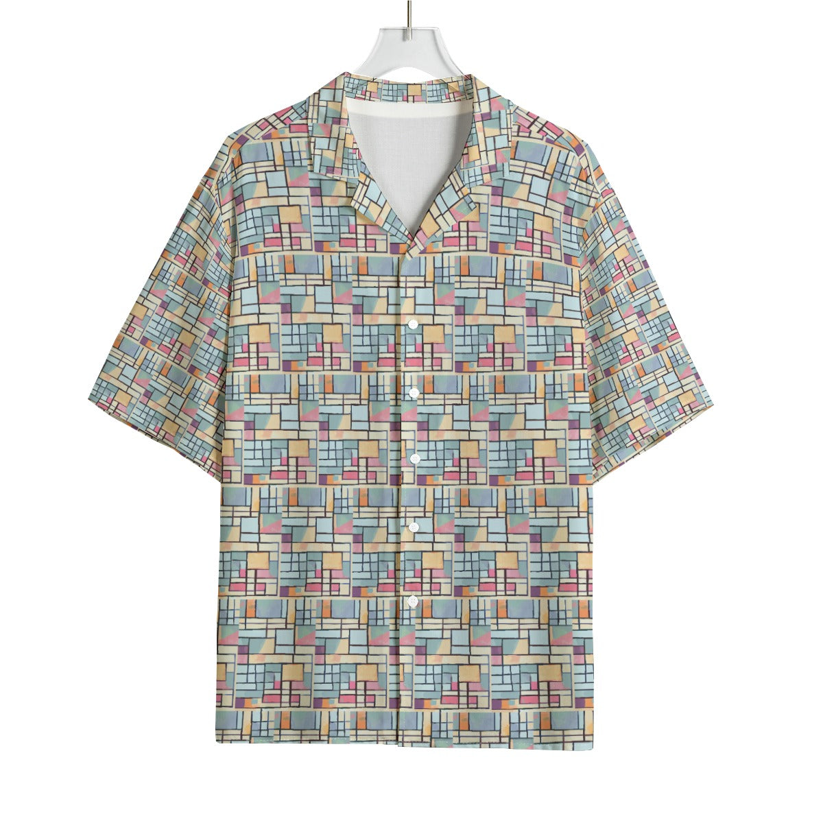 AOP Men's Hawaiian Rayon Shirt Kukloso Abstracticon No 27