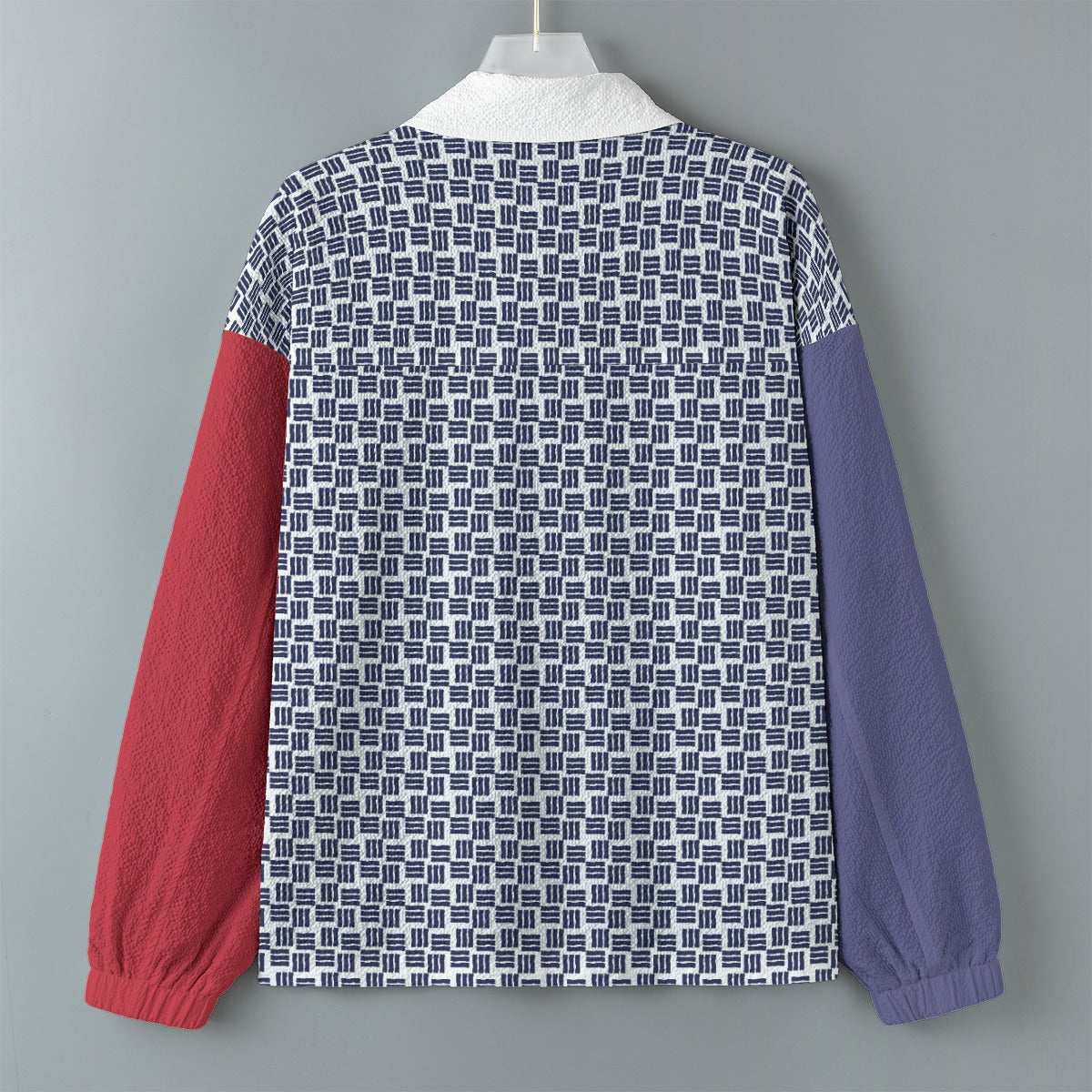 AOP Unisex Casual Lapel Jacket Kukloso Patchwork Collage No 62