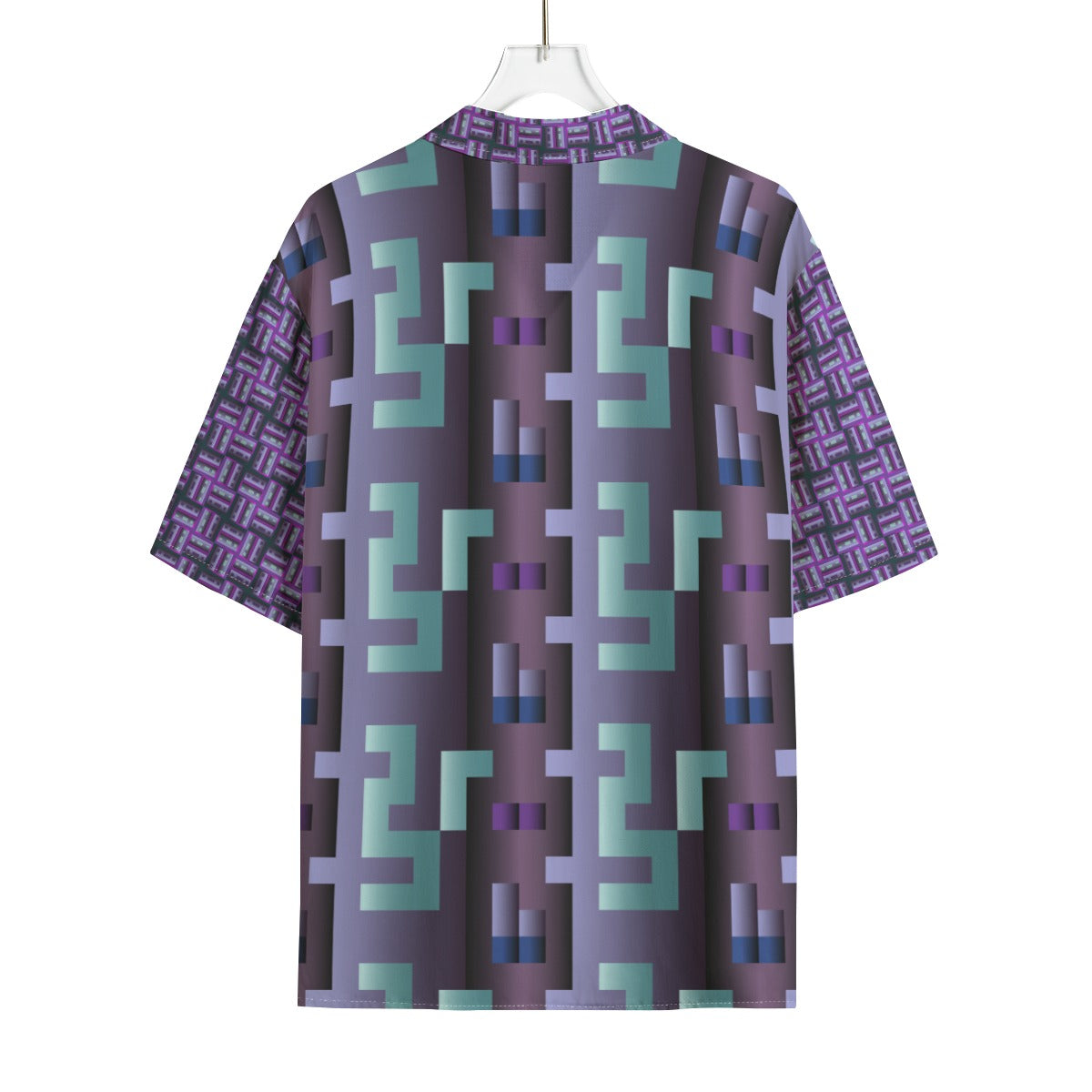AOP Men's Hawaiian Rayon Shirt Kukloso Geo No 536
