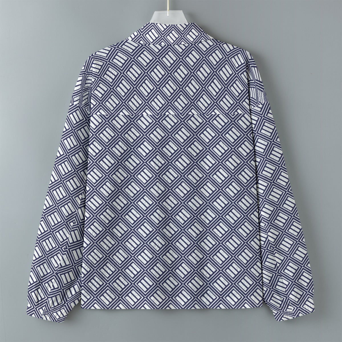 AOP Unisex Casual Lapel Jacket Kukloso Patchwork Collage No 50