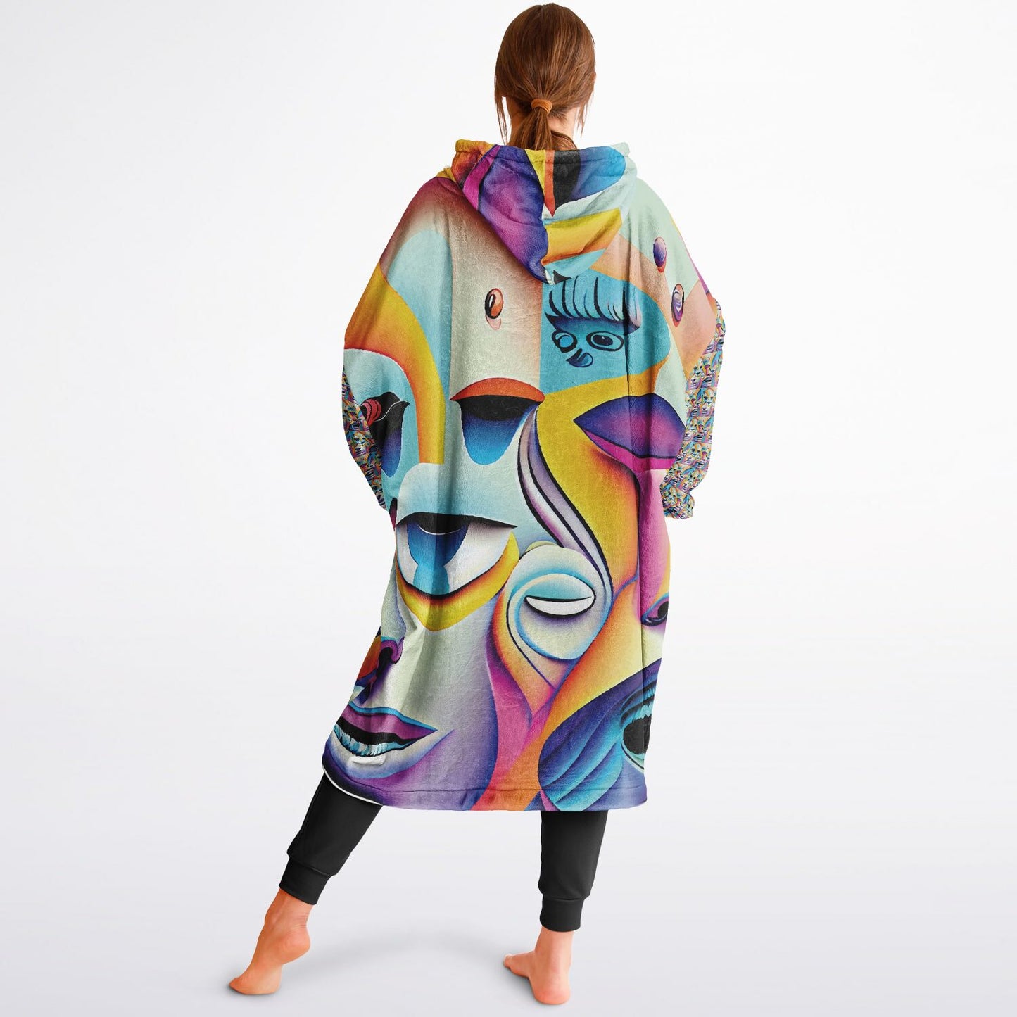 Snug Hoodie Economy - AOP Kukloso Cubist Faces No 7 A - Free Shipping