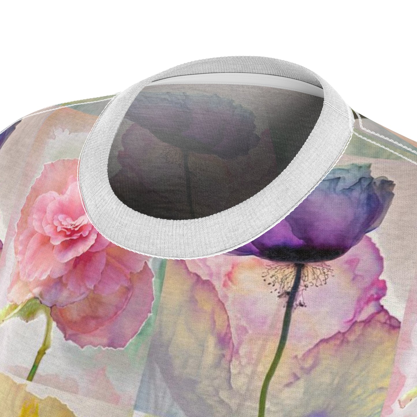 Women's Cut & Sew Tee (AOP) Kukloso Watercolor Florals Large Pattern - Free Shipping
