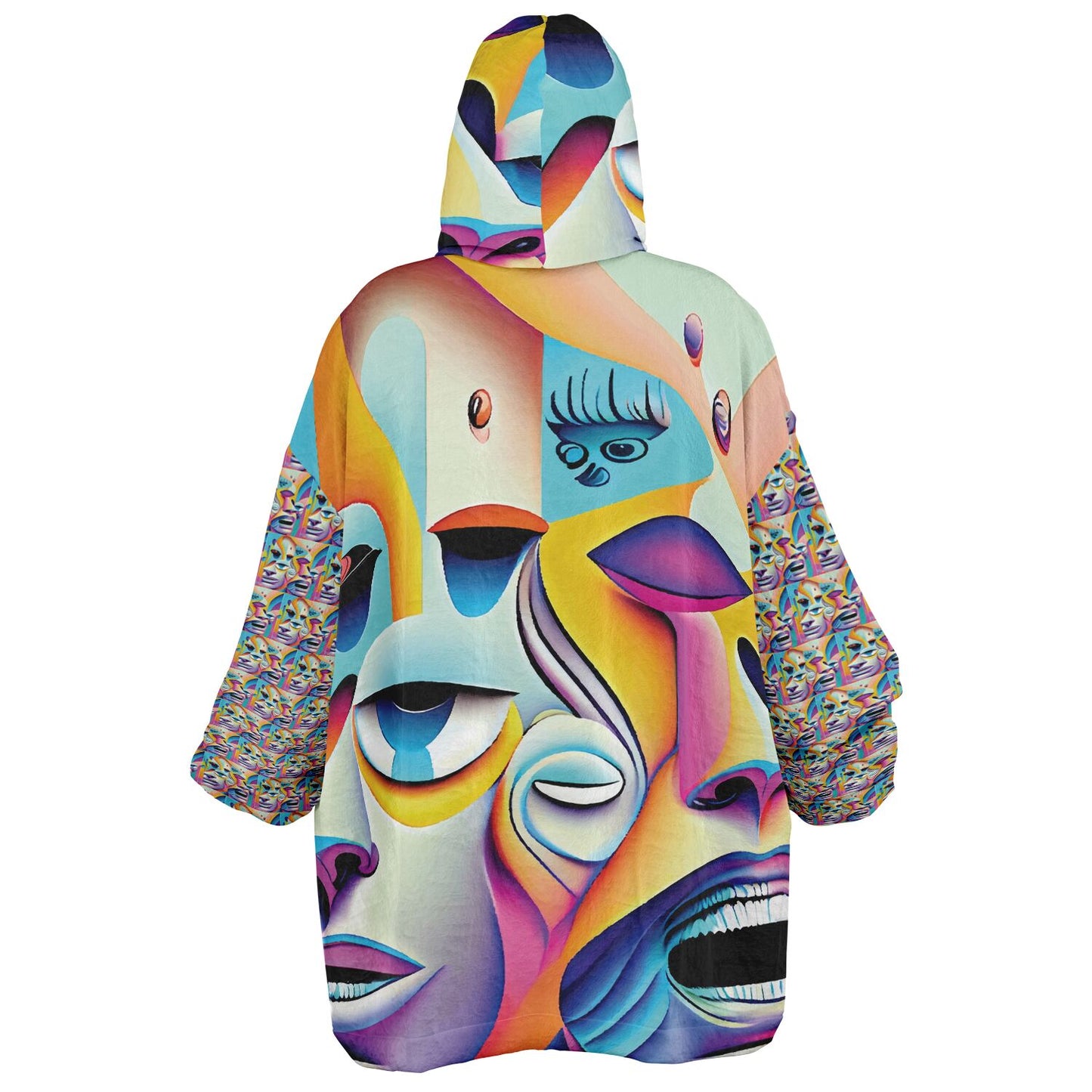 Snug Hoodie Economy - AOP Kukloso Cubist Faces No 7 A - Free Shipping