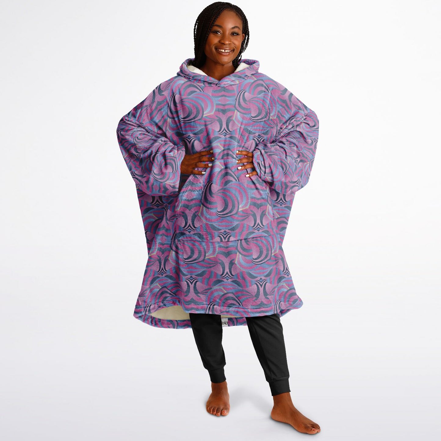 Snug Hoodie Economy - AOP Kukloso Ice Cream Swirls No 40 - Free Shipping